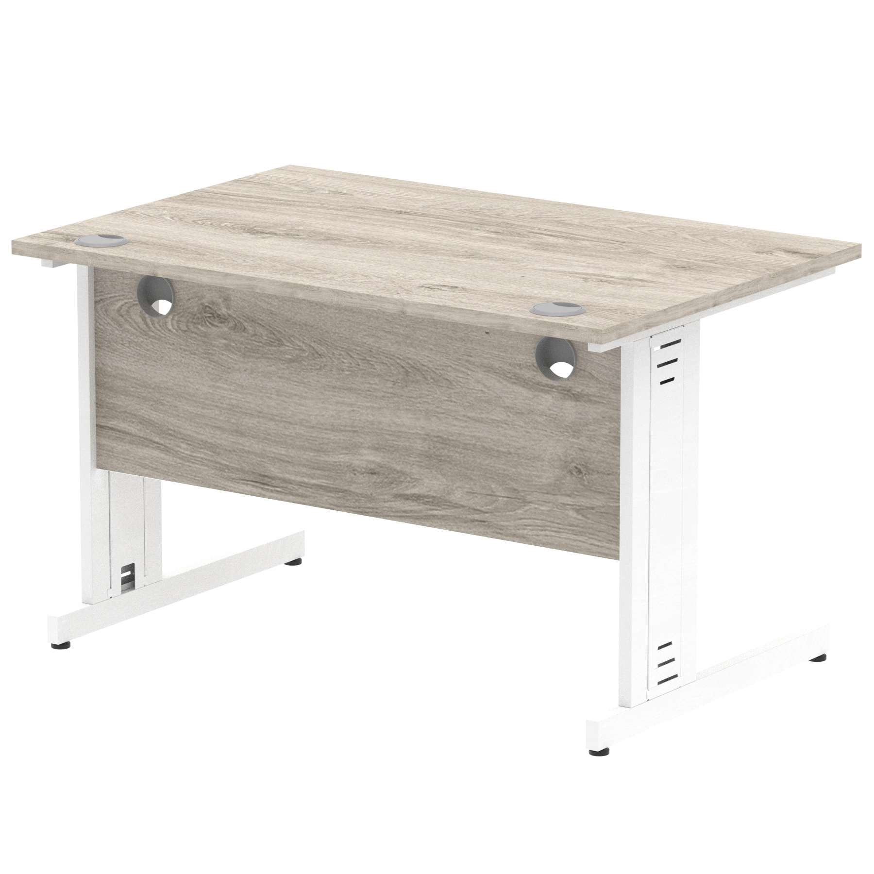 Grey Oak / White Frame