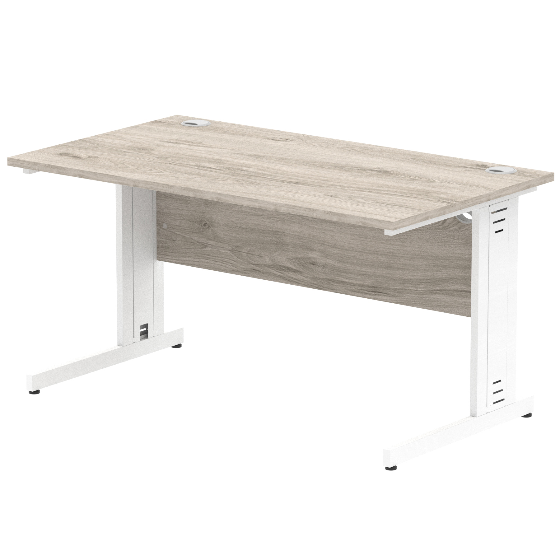 Grey Oak / White Frame