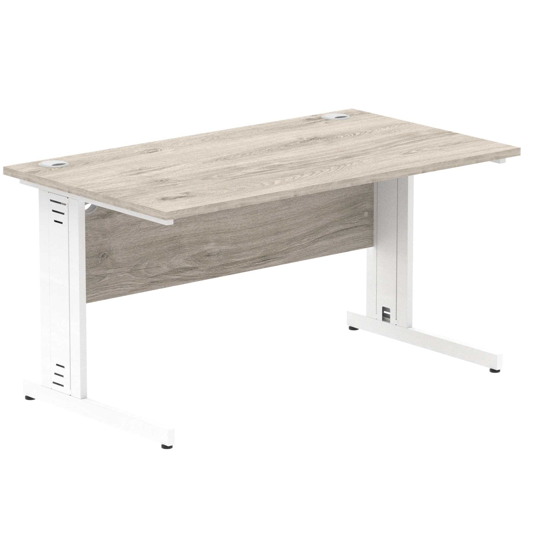 Grey Oak / White Frame