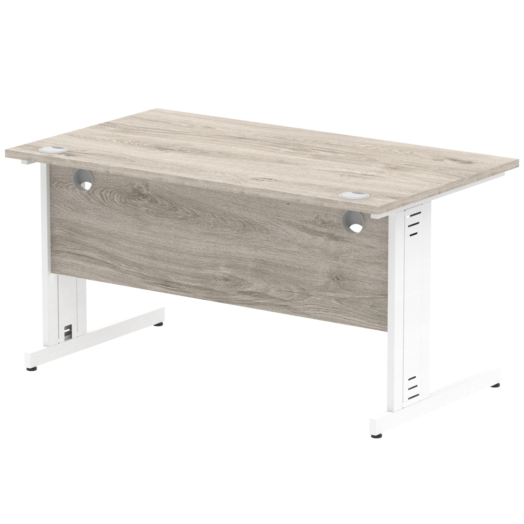 Grey Oak / White Frame