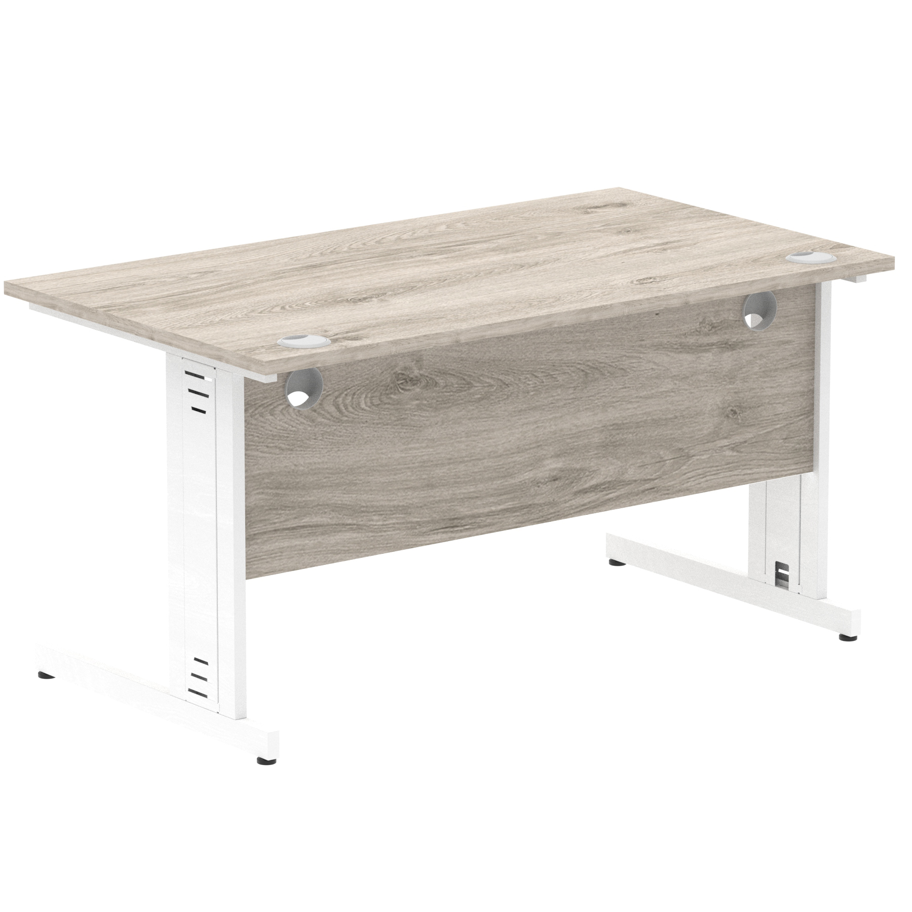 Grey Oak / White Frame