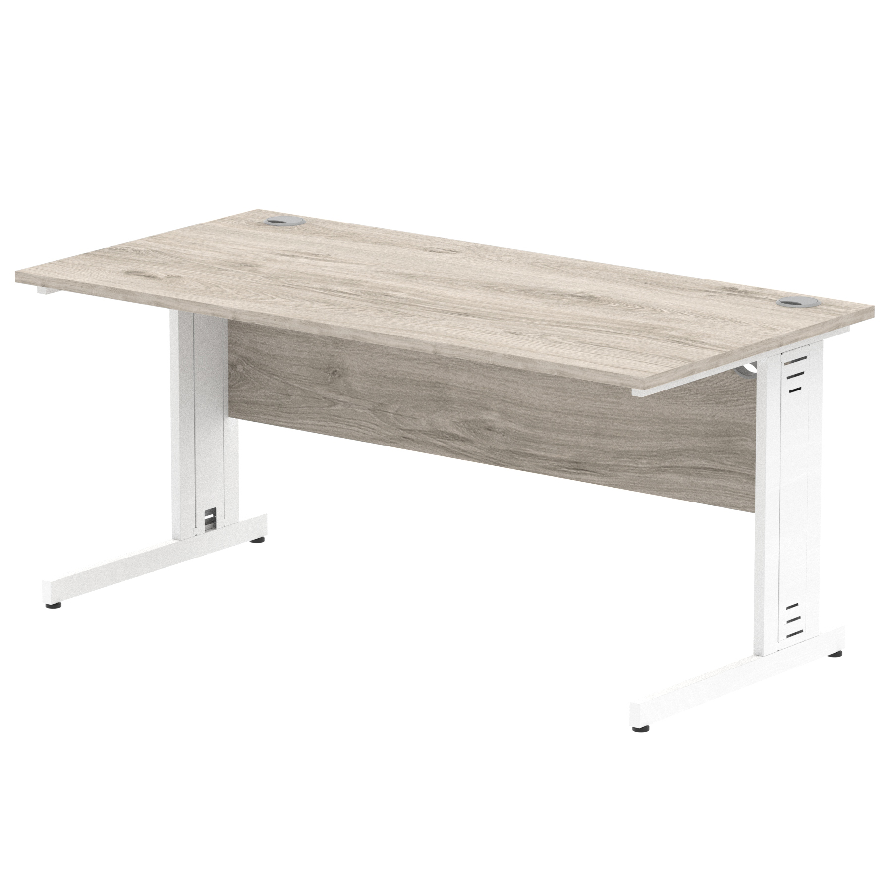 Grey Oak / White Frame