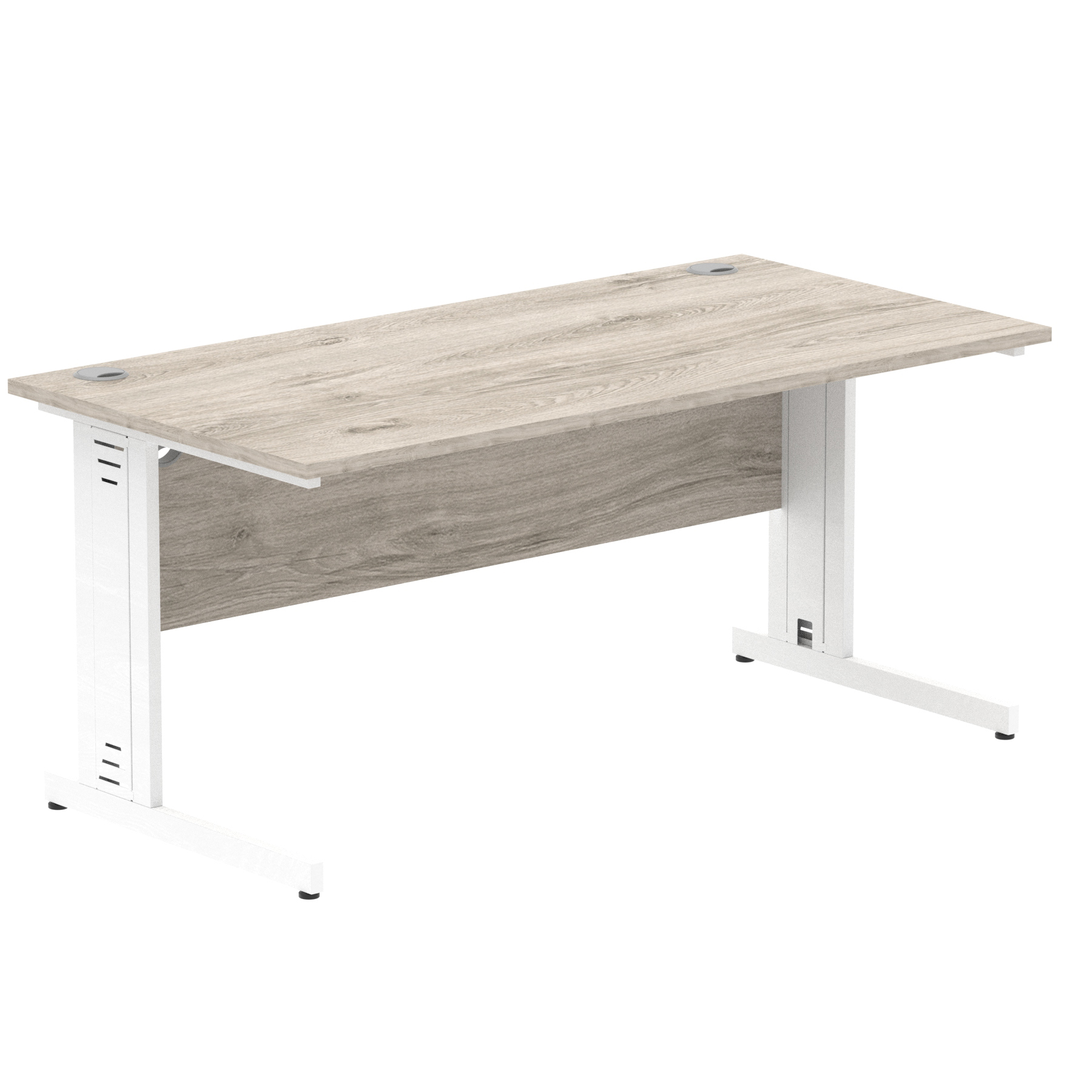 Grey Oak / White Frame