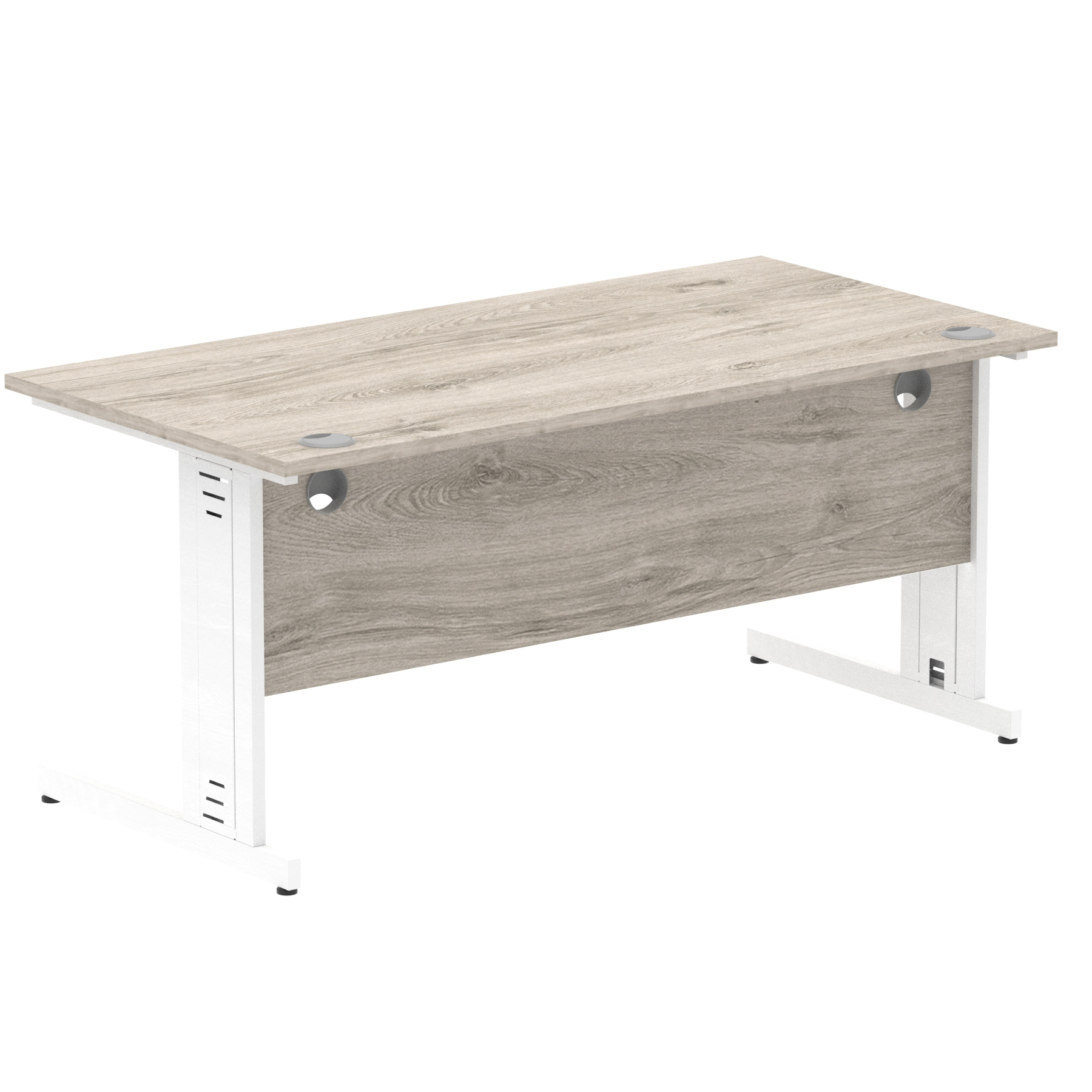 Grey Oak / White Frame