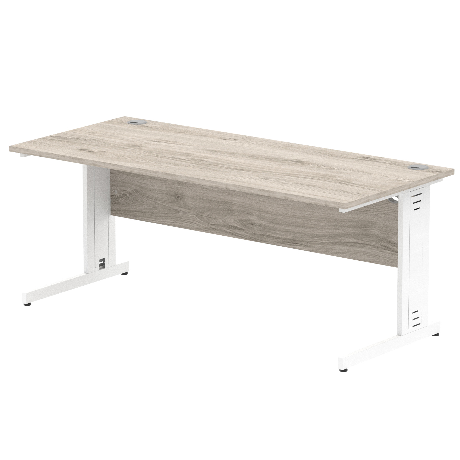 Grey Oak / White Frame