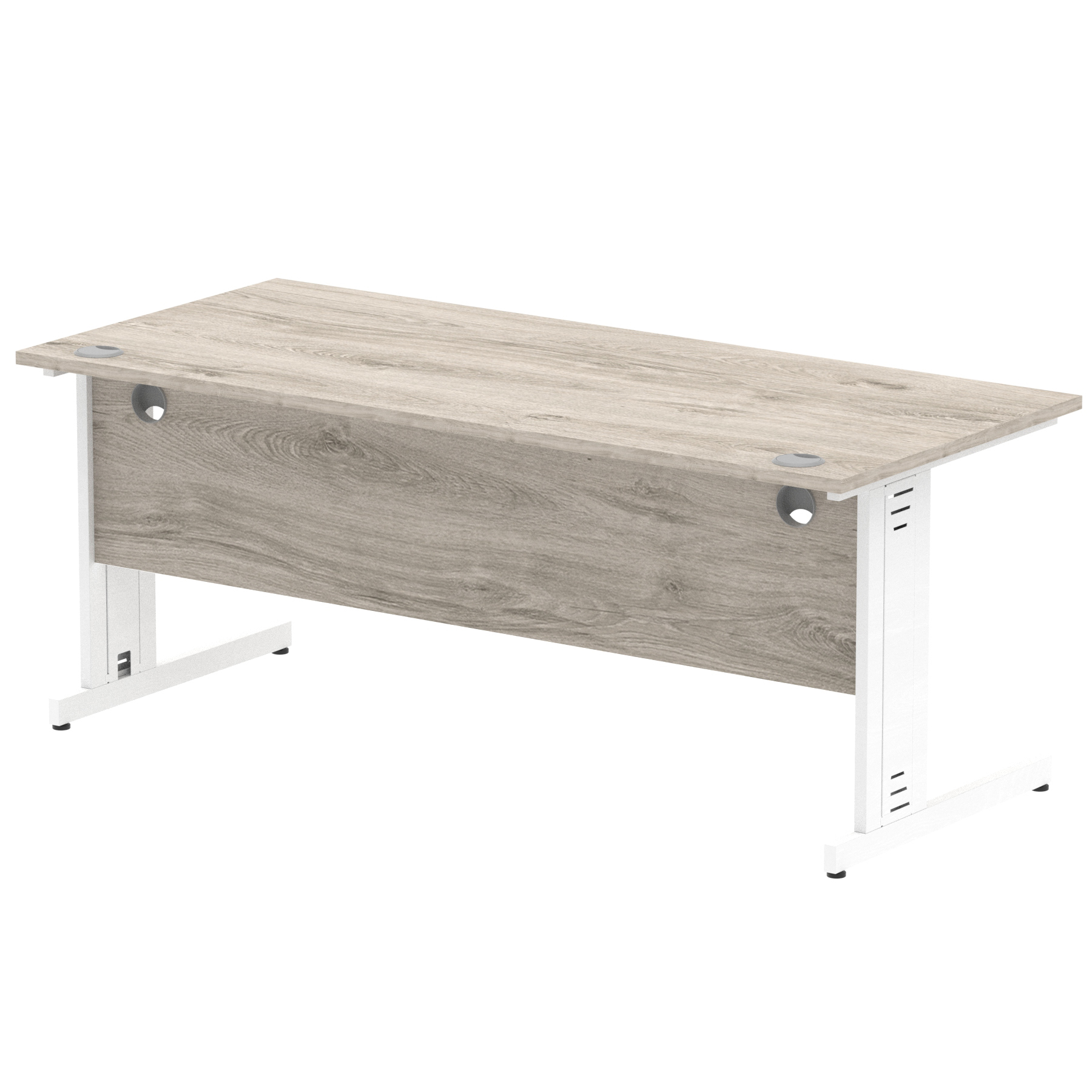 Grey Oak / White Frame