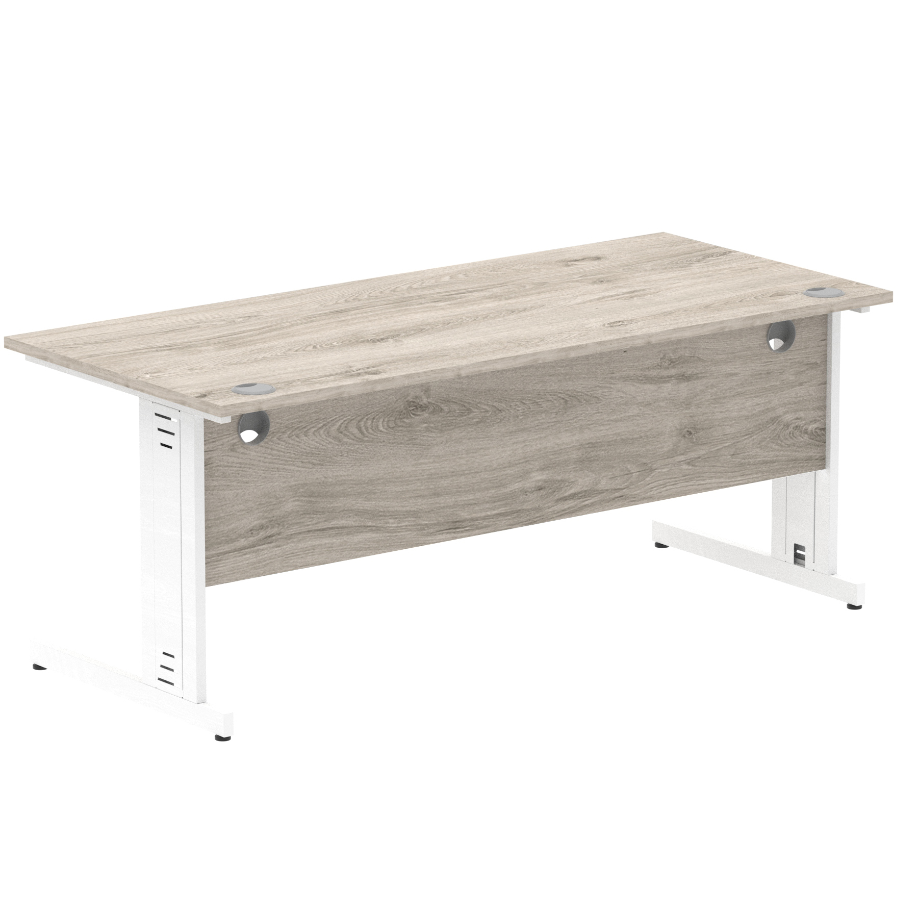 Grey Oak / White Frame
