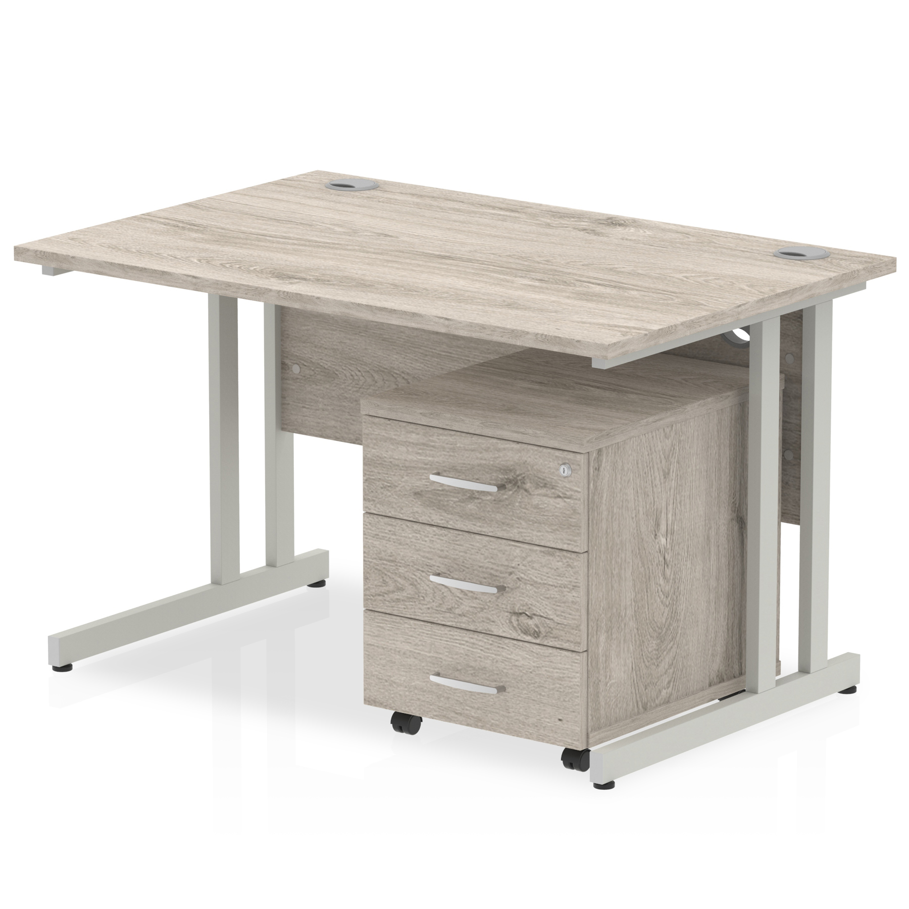 Grey Oak / Silver Frame
