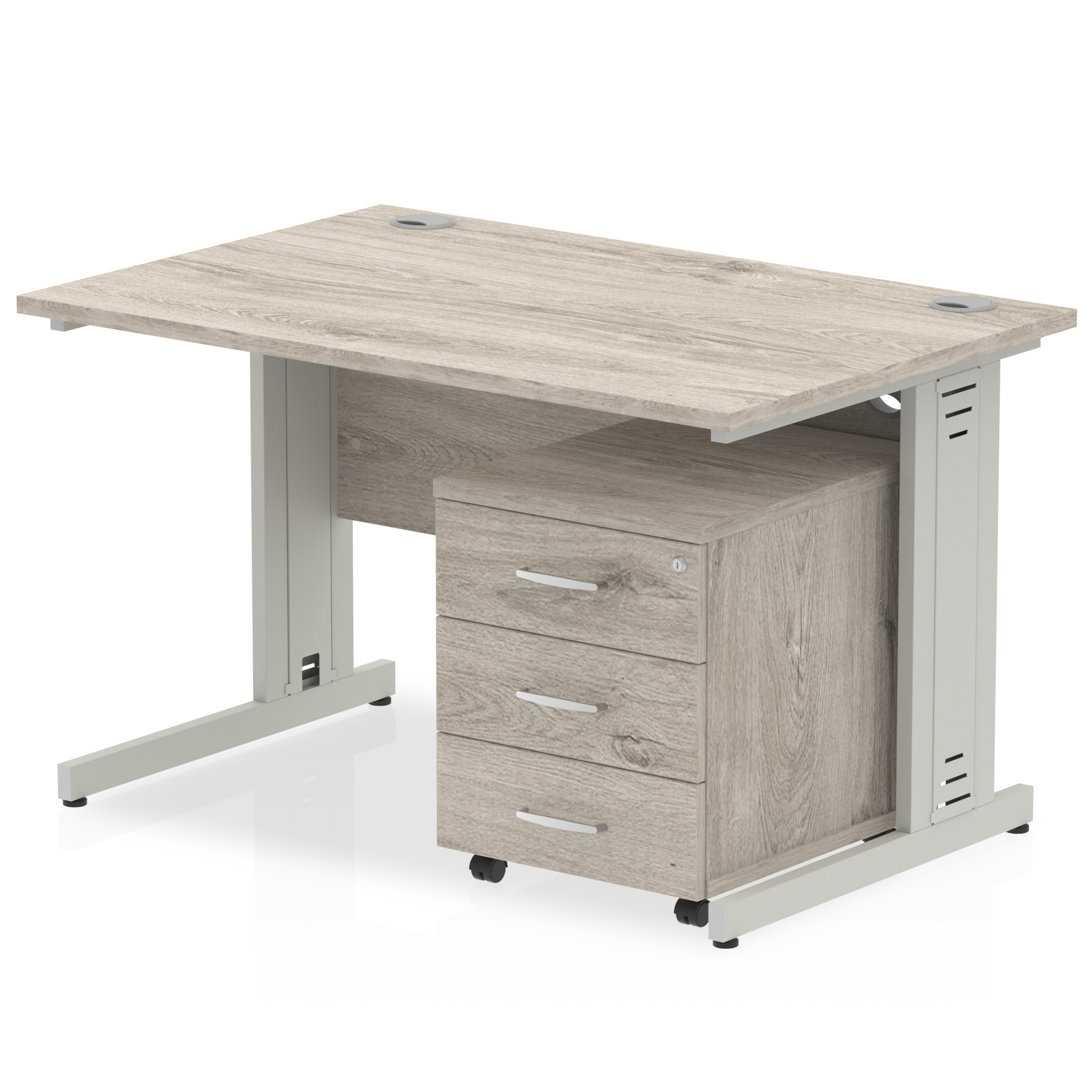 Grey Oak / Silver Frame