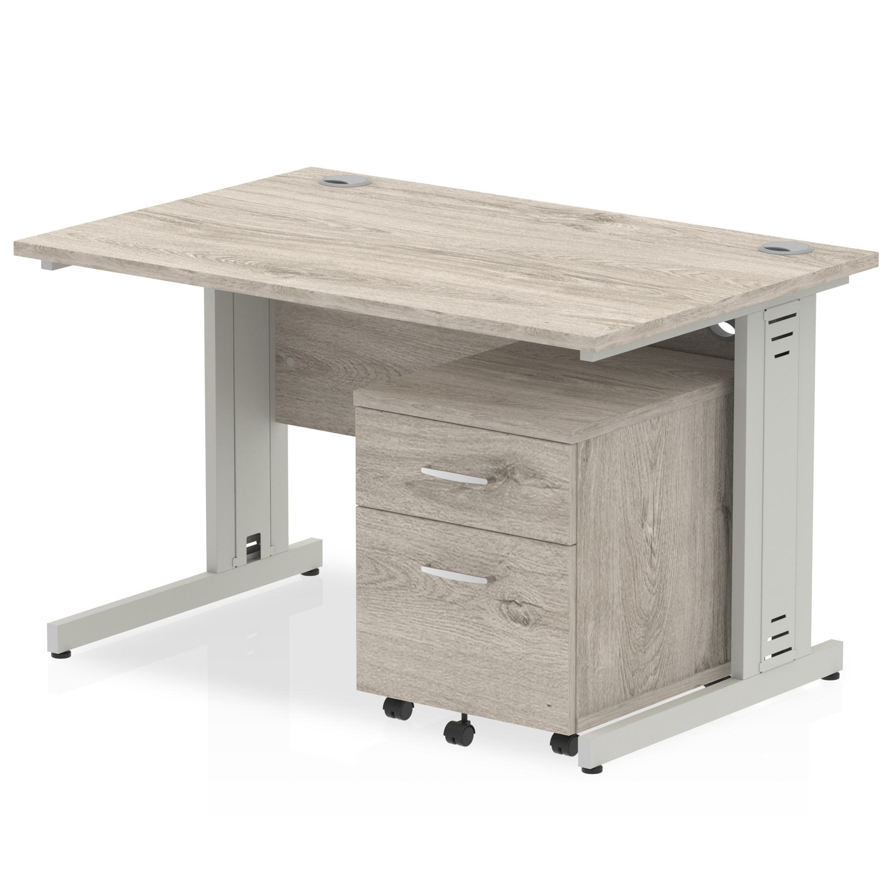 Grey Oak / Silver Frame
