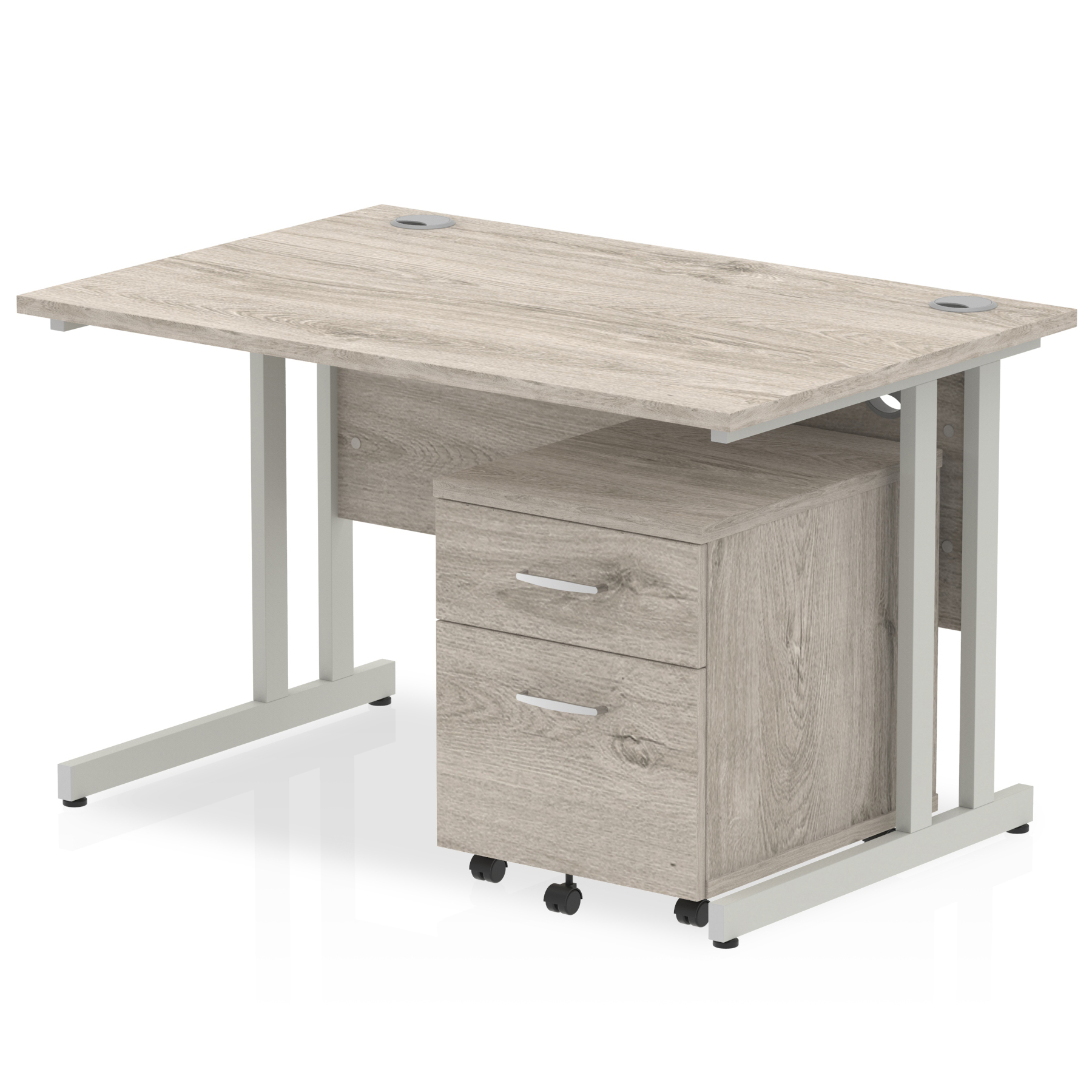 Grey Oak / Silver Frame