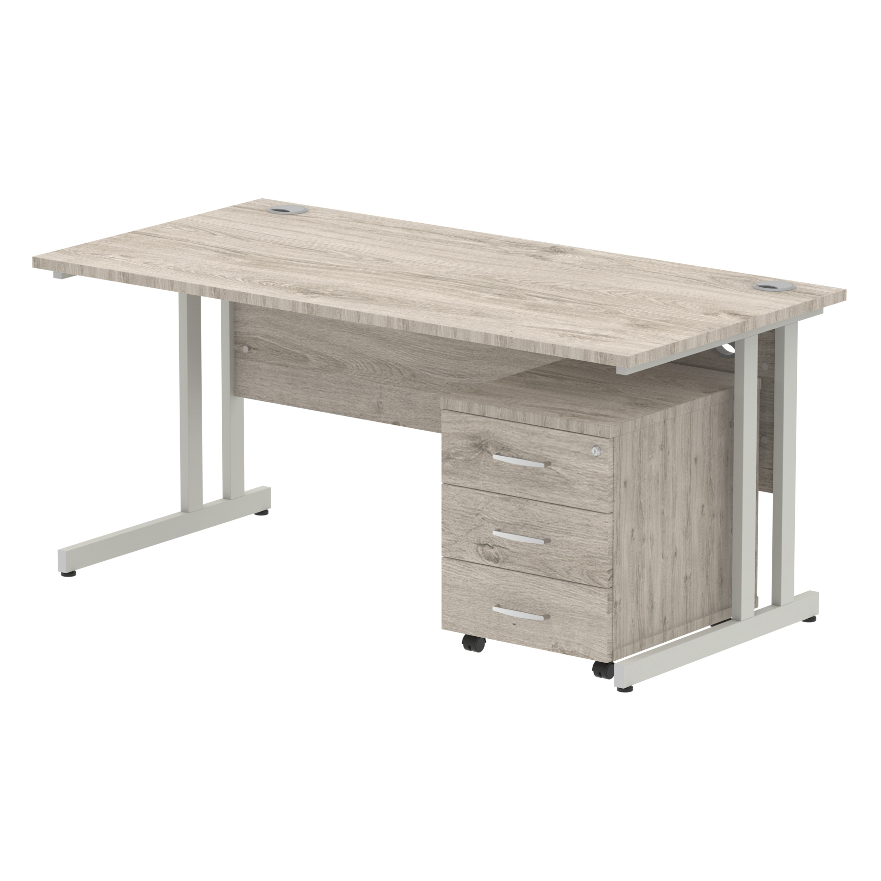 Grey Oak / Silver Frame