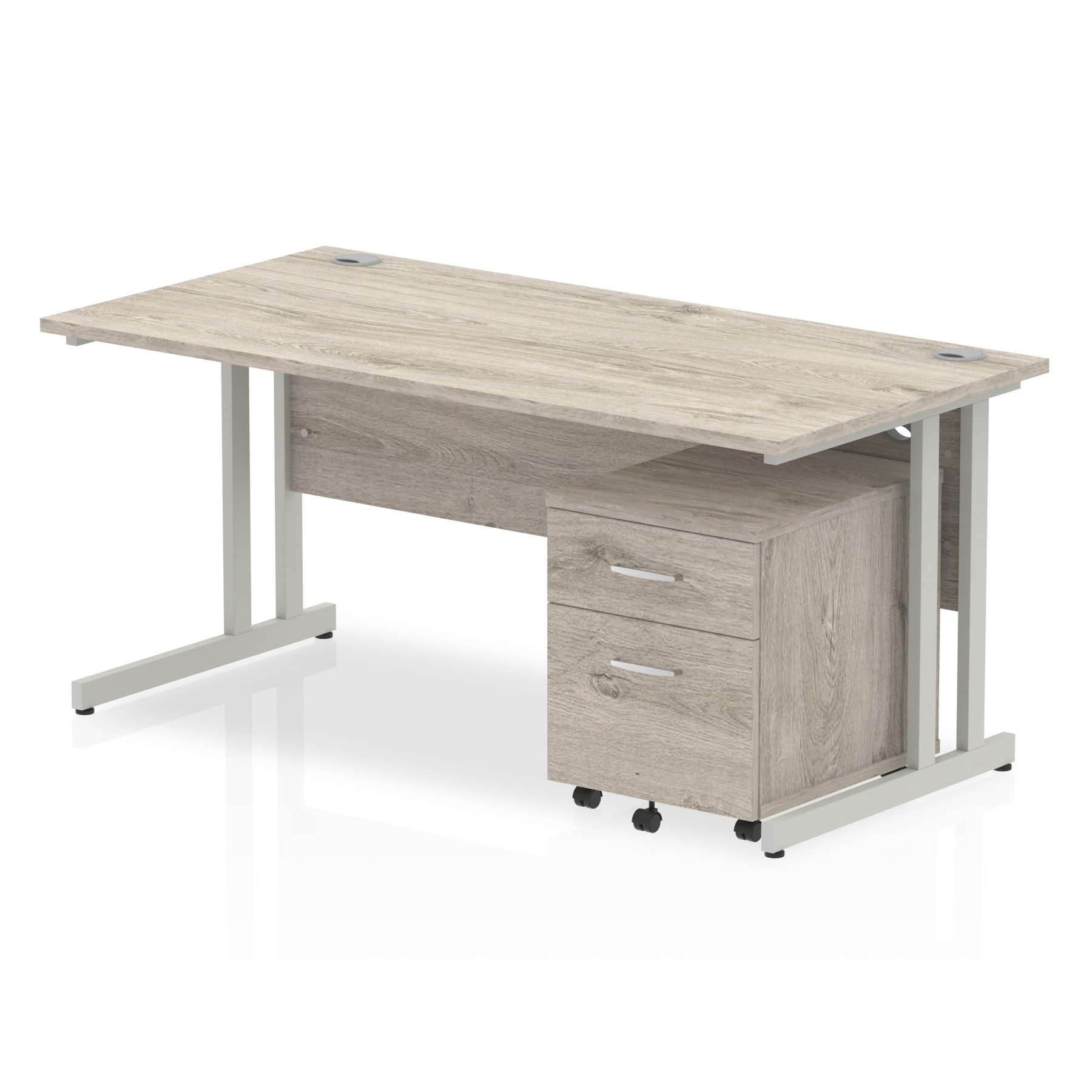 Grey Oak / Silver Frame