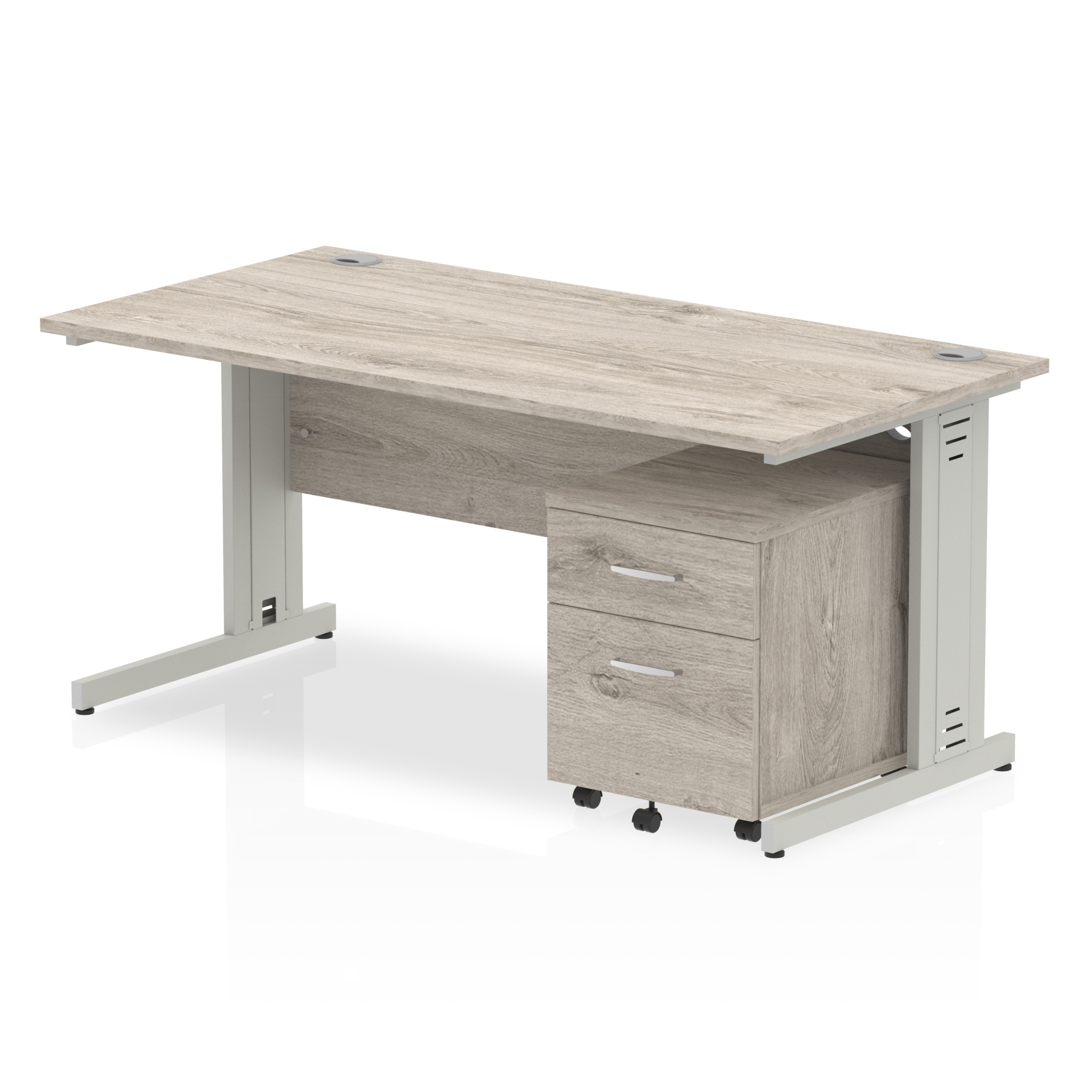 Grey Oak / Silver Frame