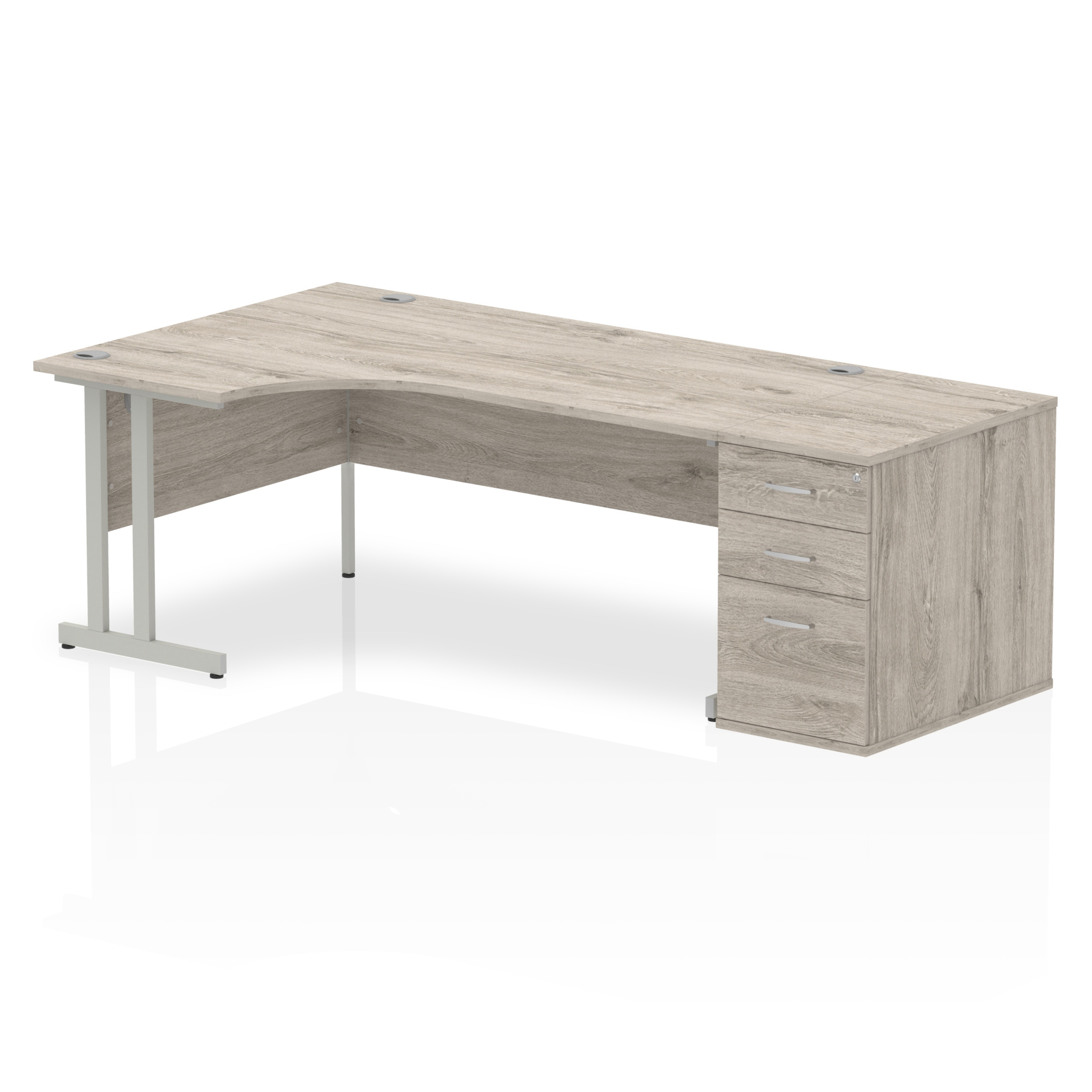 Grey Oak / Silver Frame