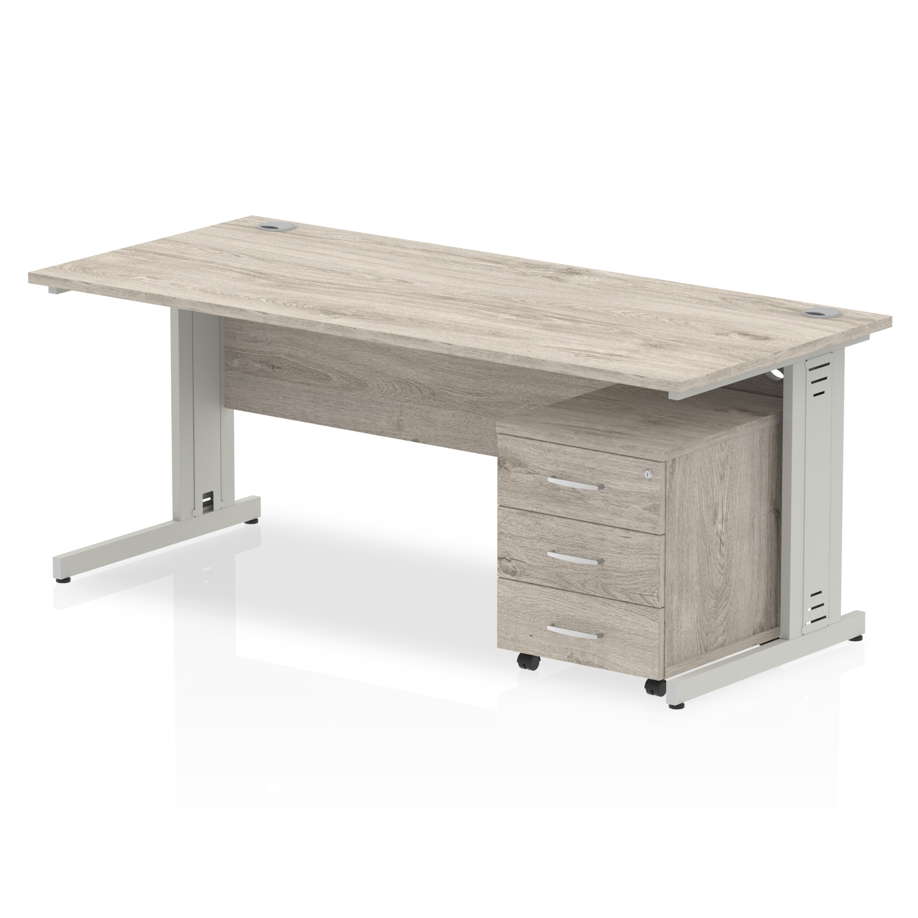 Grey Oak / Silver Frame