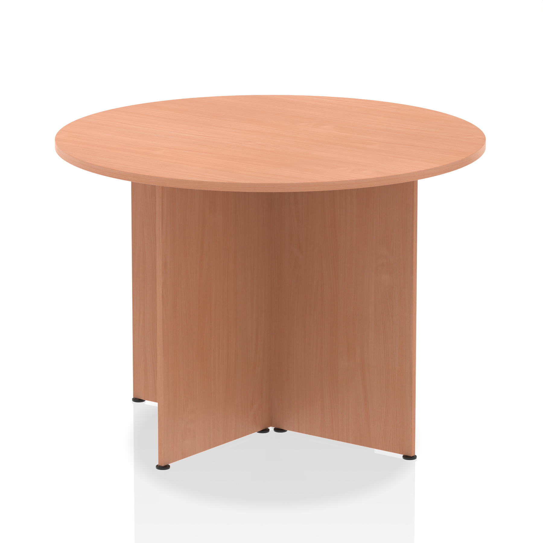 Impulse Round Table Arrowhead Leg — Beech / Matching Panel Frame