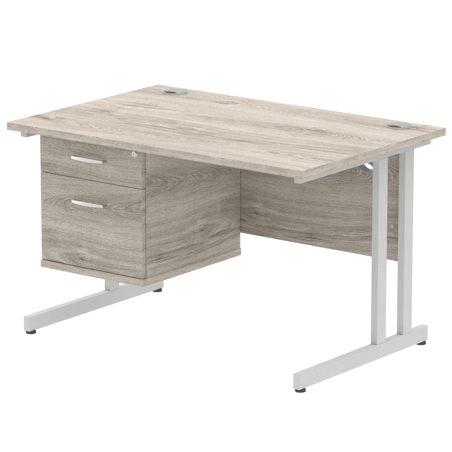 Grey Oak / Silver Frame