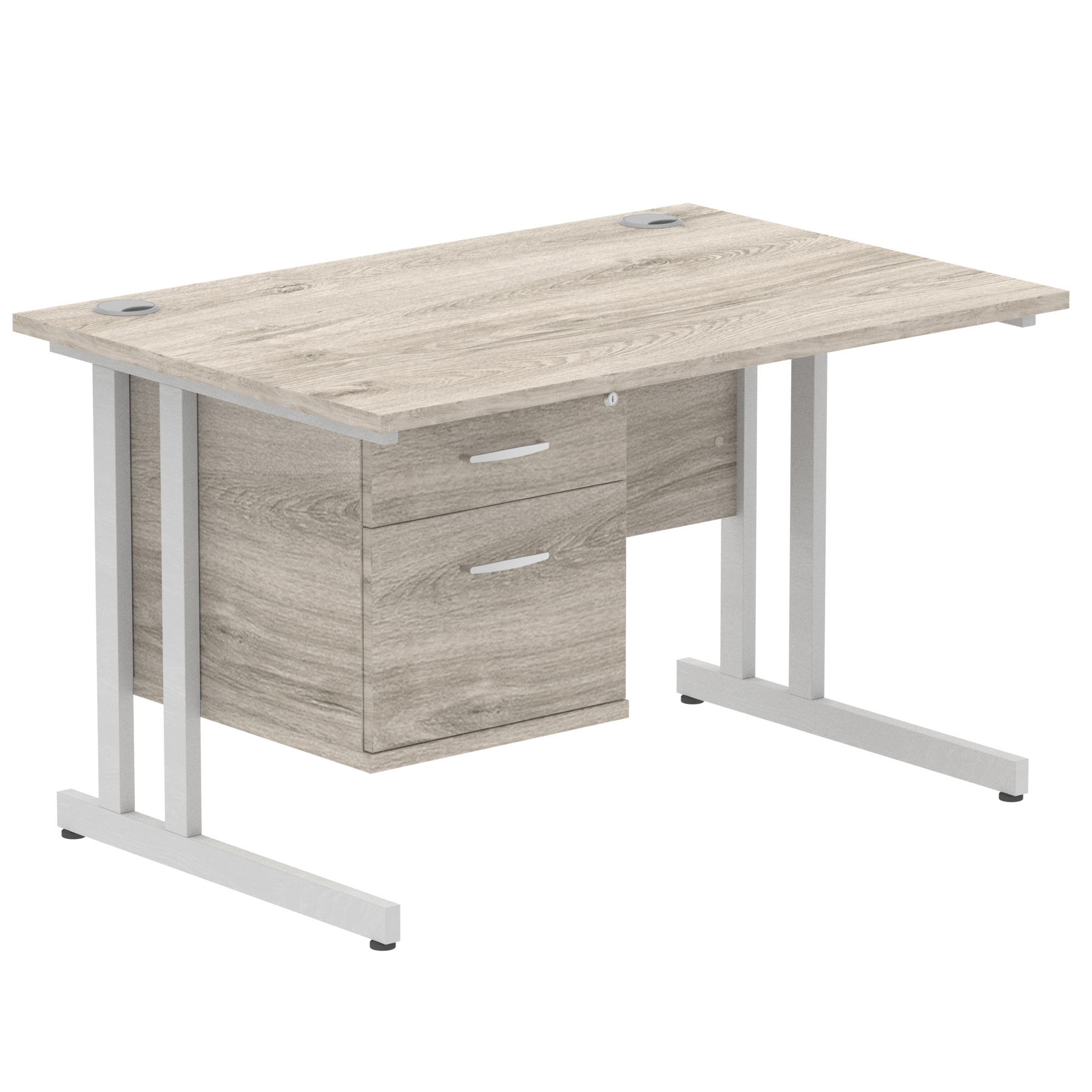 Grey Oak / Silver Frame