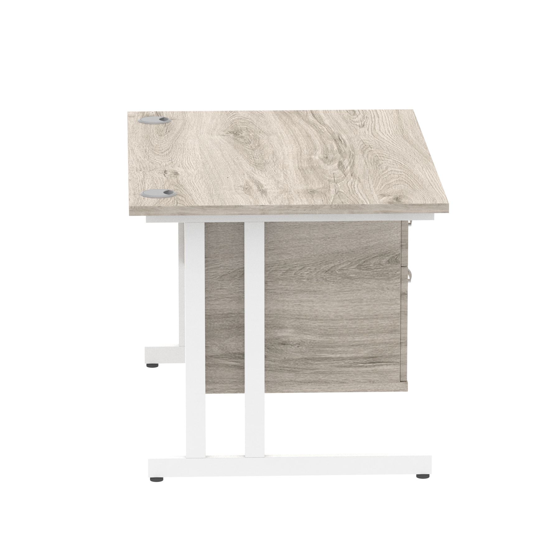 Grey Oak / White Frame