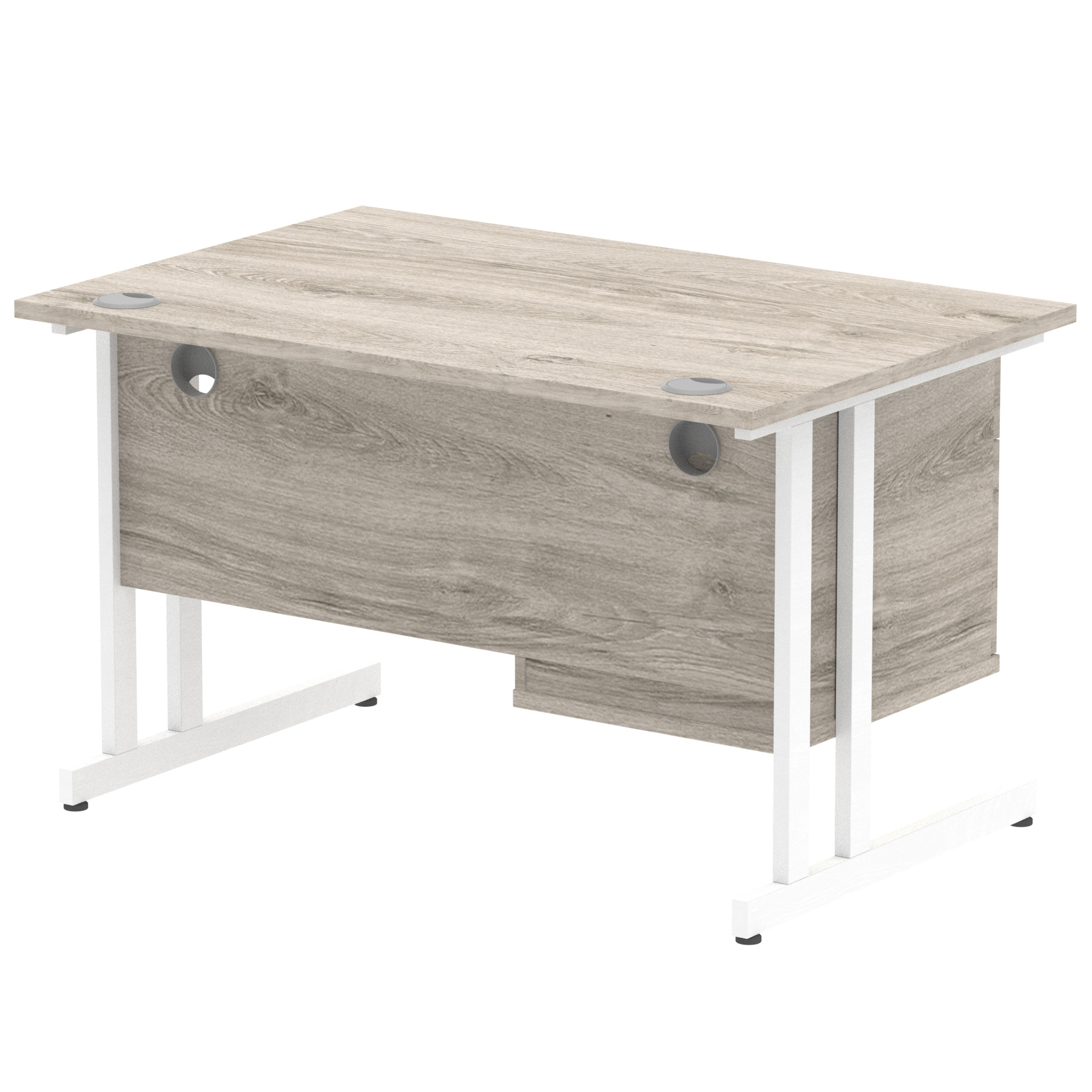 Grey Oak / White Frame