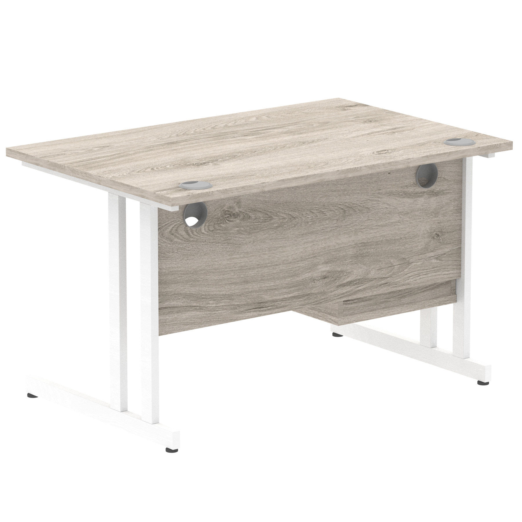 Grey Oak / White Frame