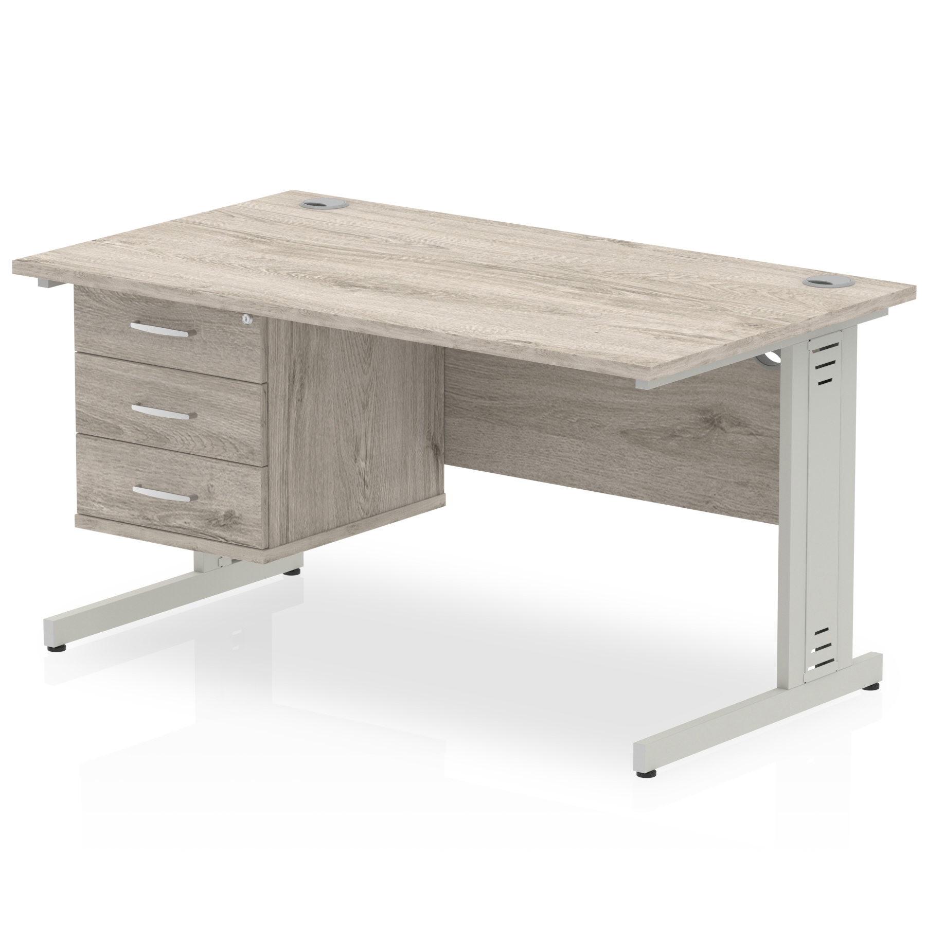 Grey Oak / Silver Frame