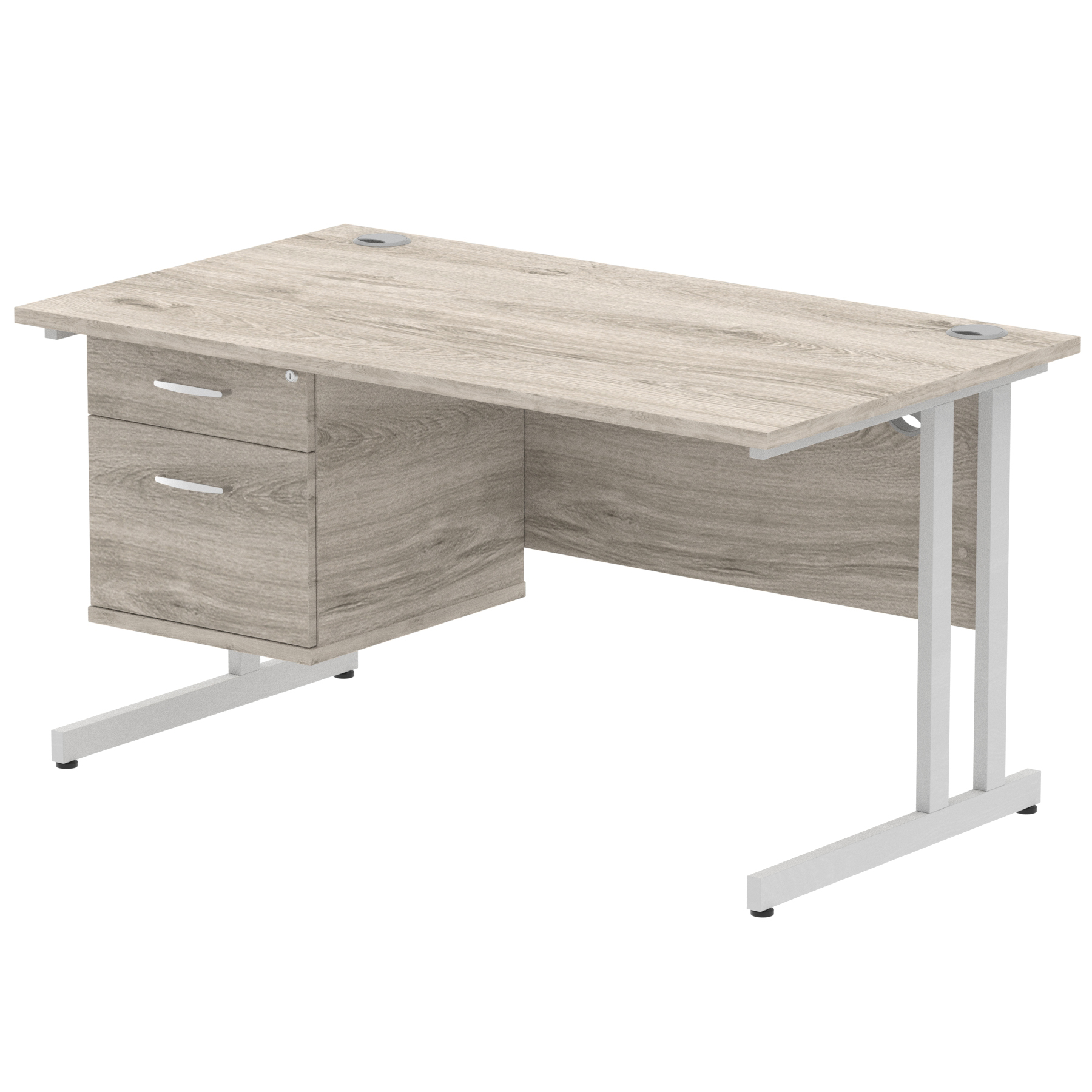 Grey Oak / Silver Frame