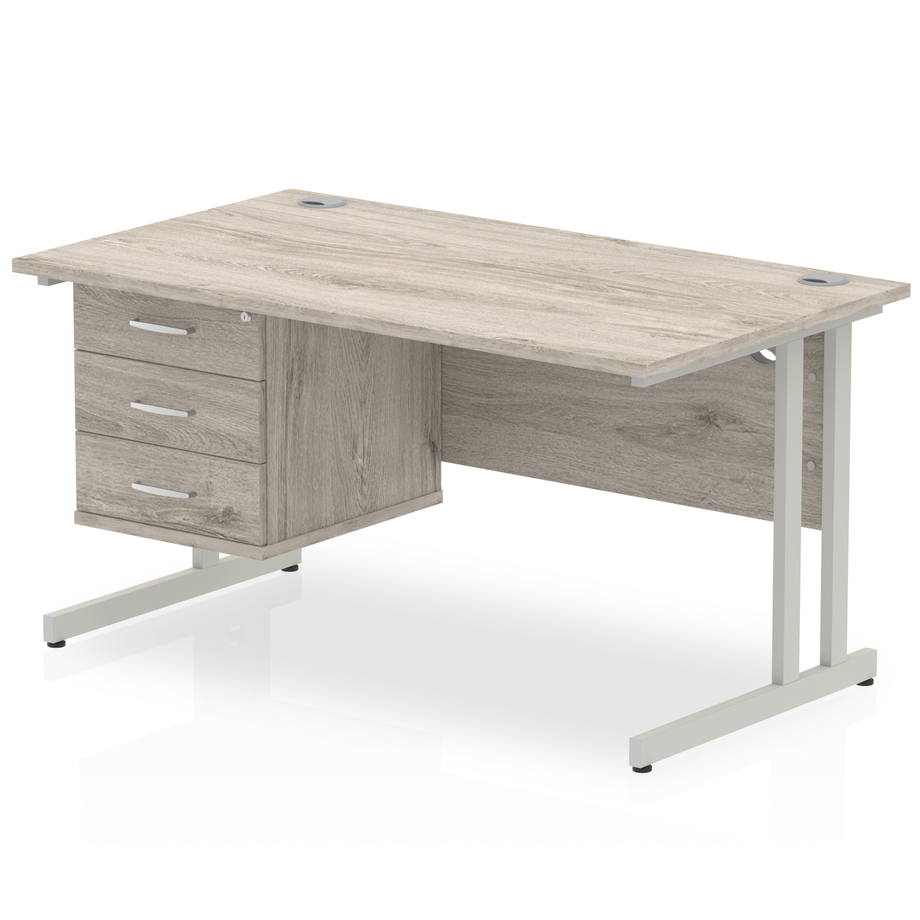 Grey Oak / Silver Frame