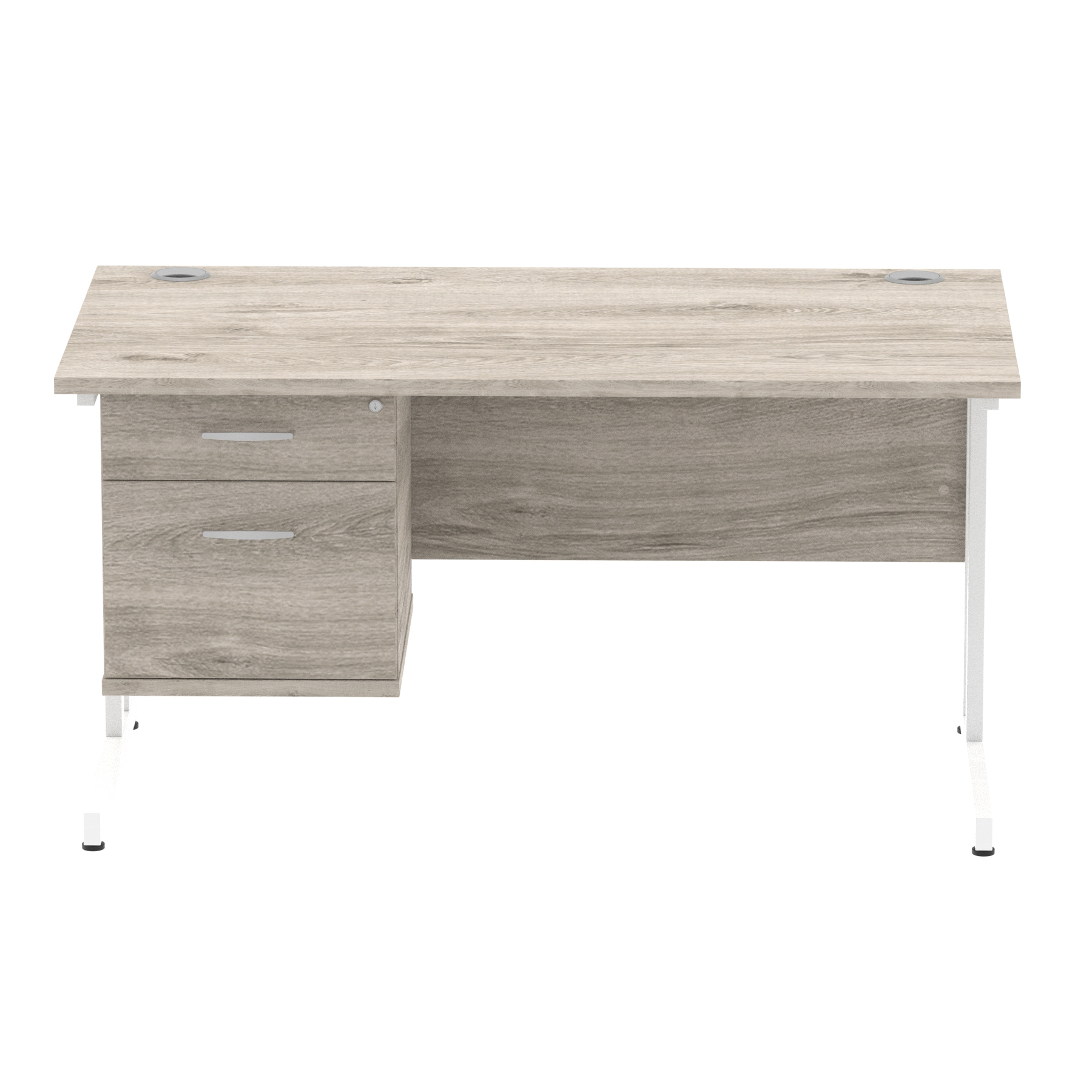 Grey Oak / White Frame