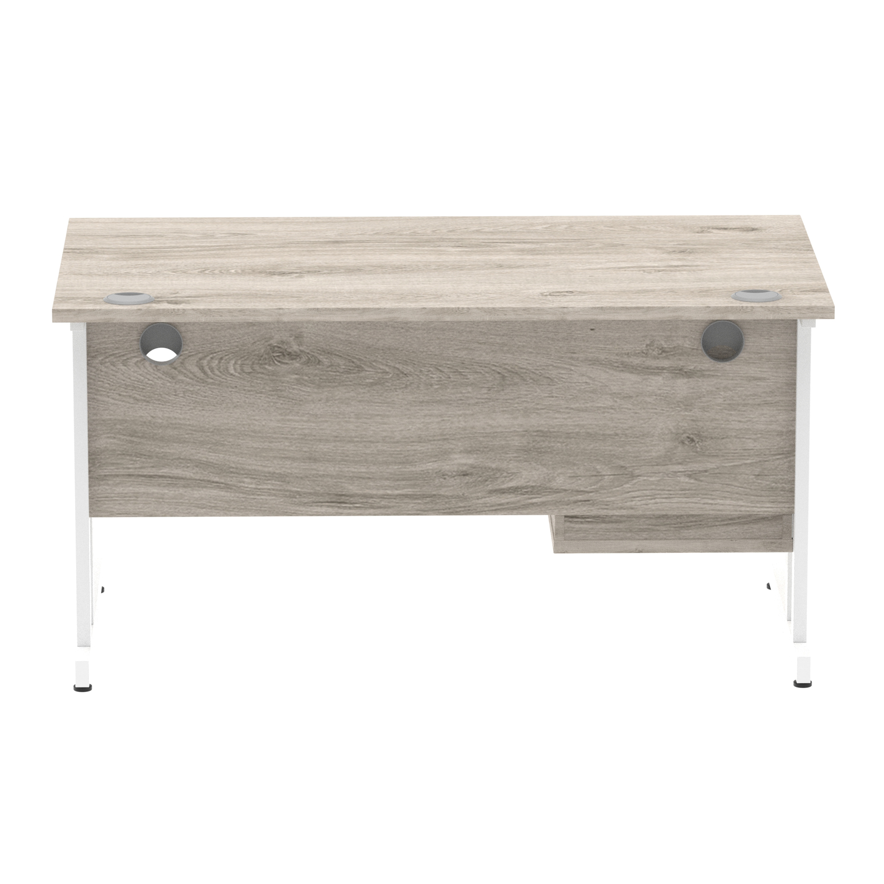 Grey Oak / White Frame