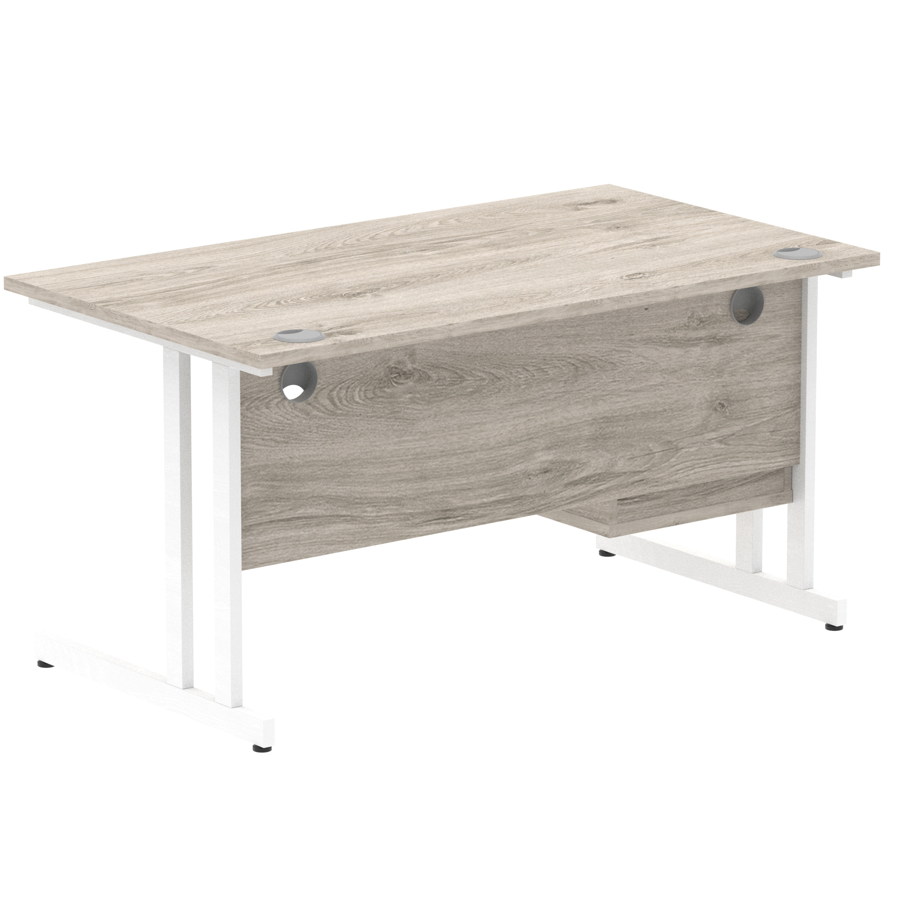 Grey Oak / White Frame