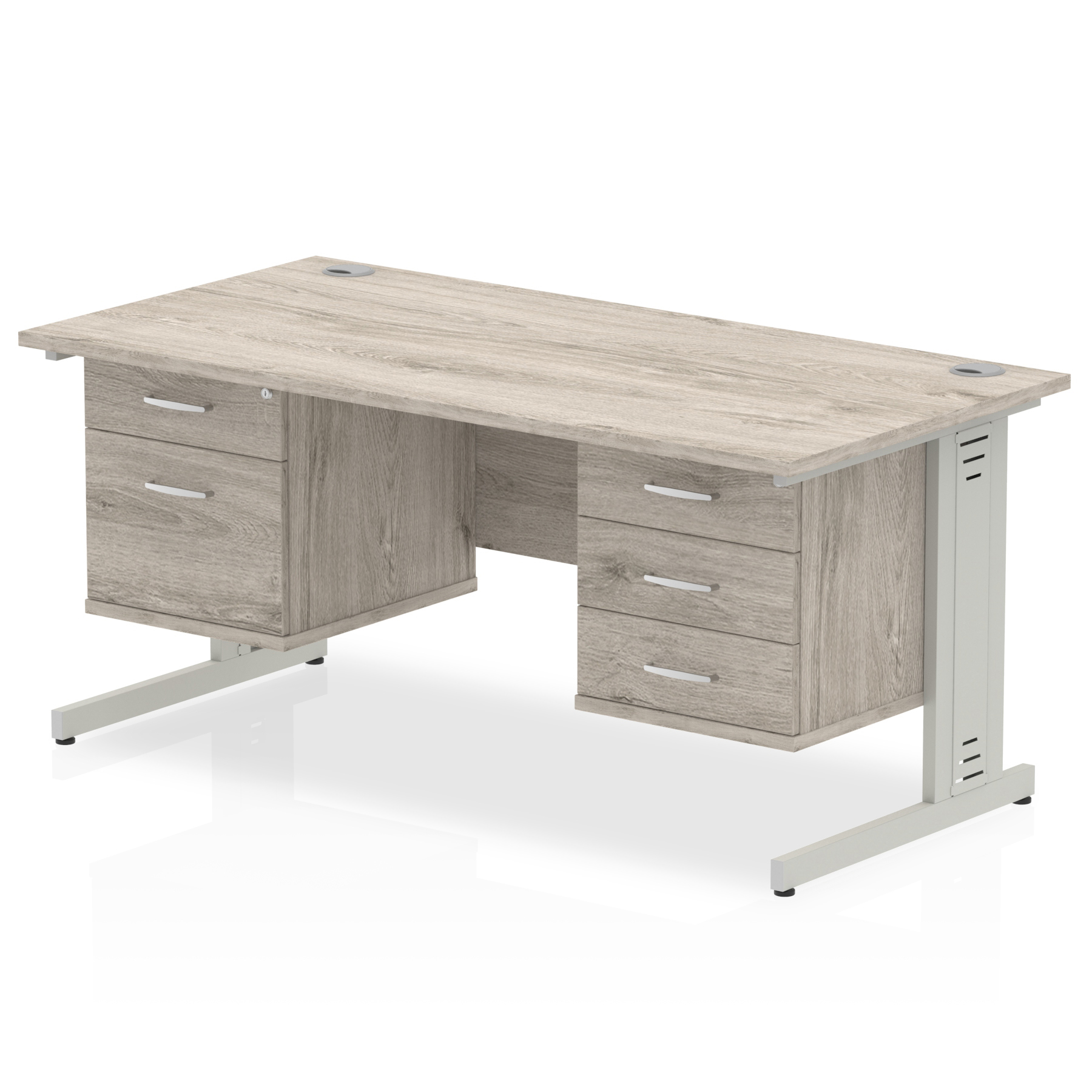 Grey Oak / Silver Frame