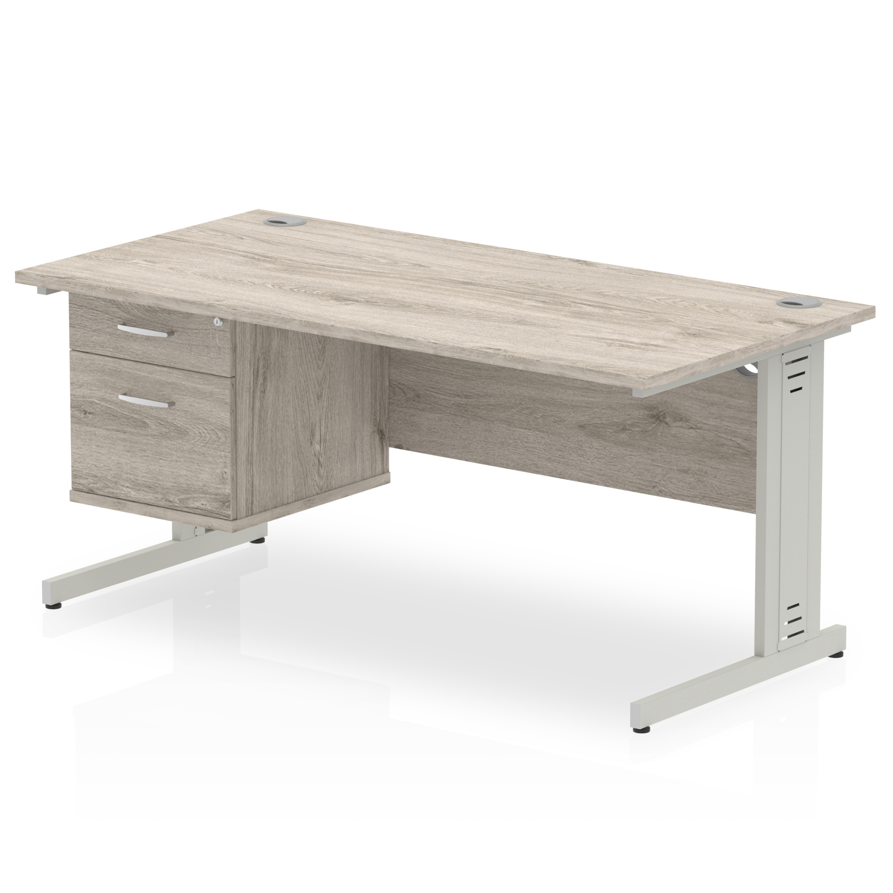 Grey Oak / Silver Frame