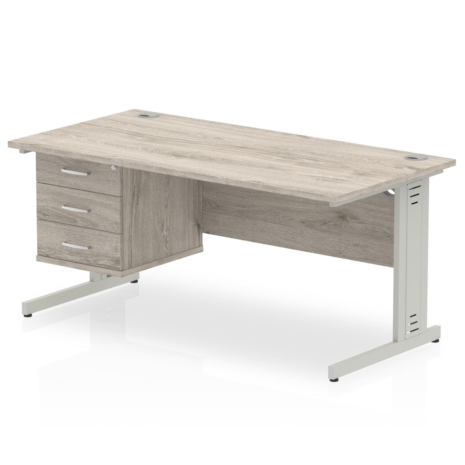 Grey Oak / Silver Frame