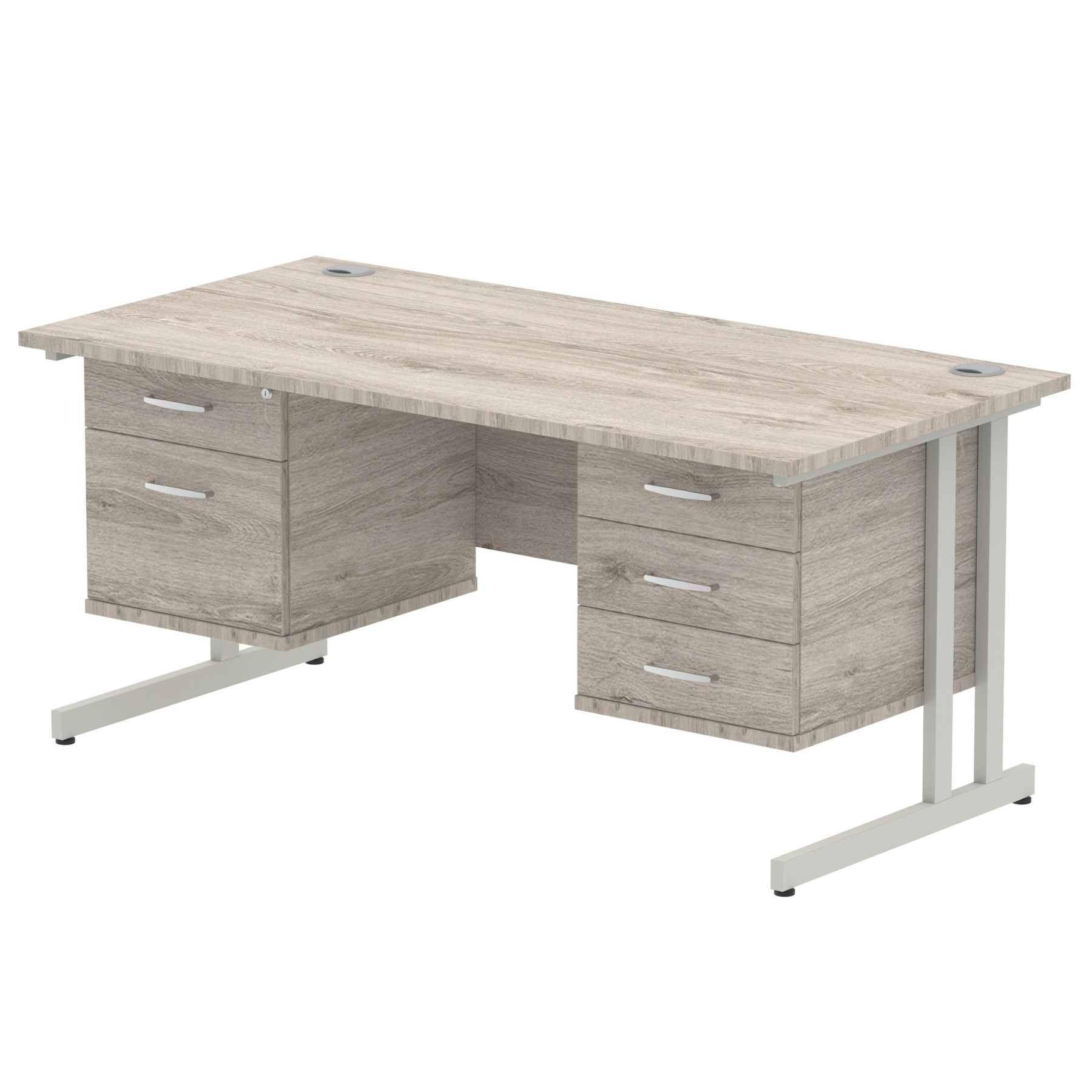 Grey Oak / Silver Frame