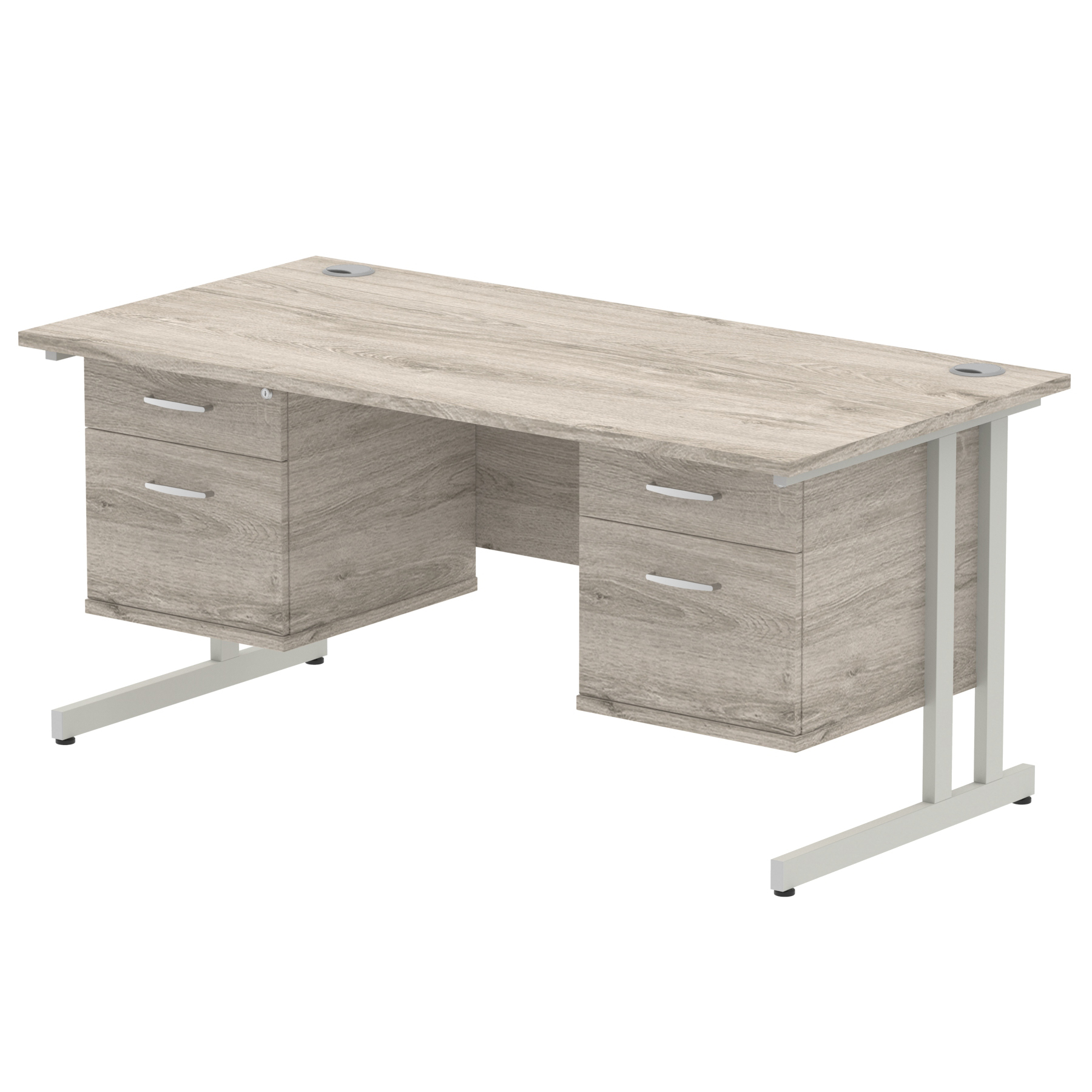 Grey Oak / Silver Frame