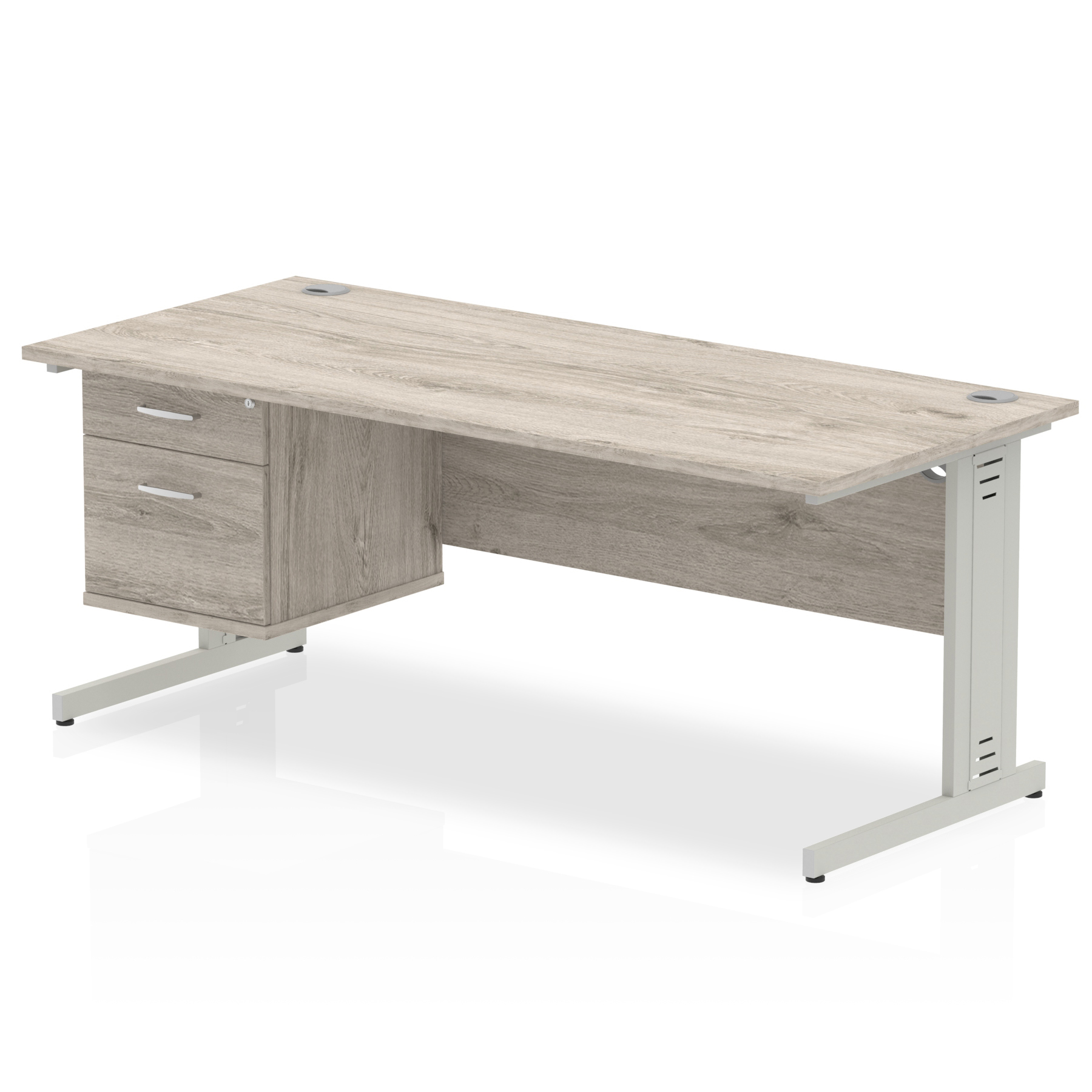 Grey Oak / Silver Frame