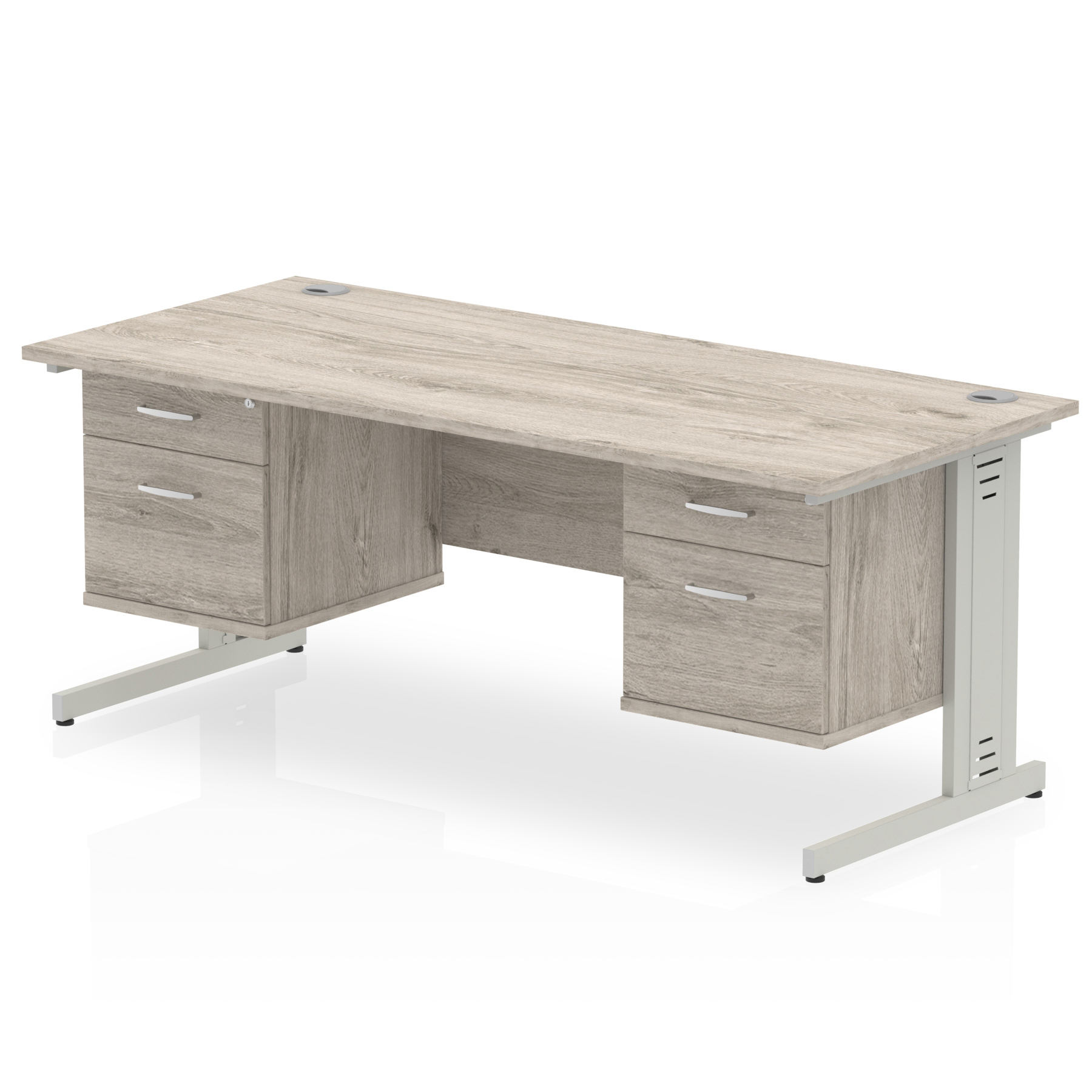 Grey Oak / Silver Frame