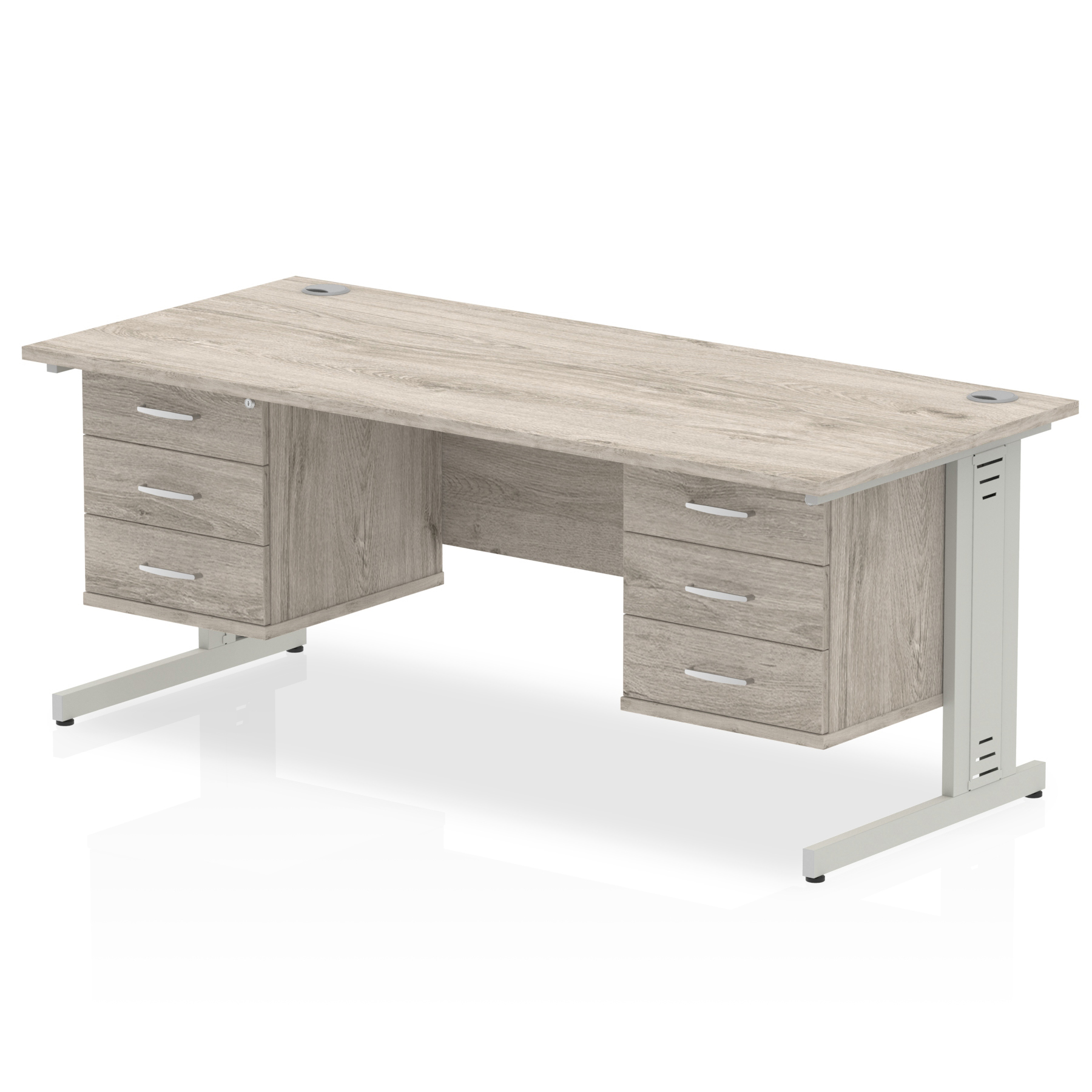 Grey Oak / Silver Frame