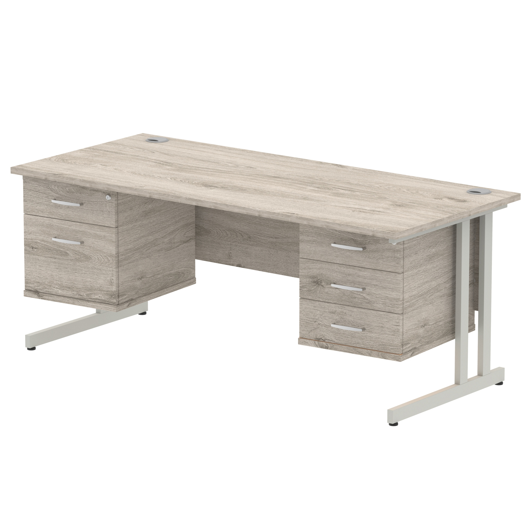 Grey Oak / Silver Frame
