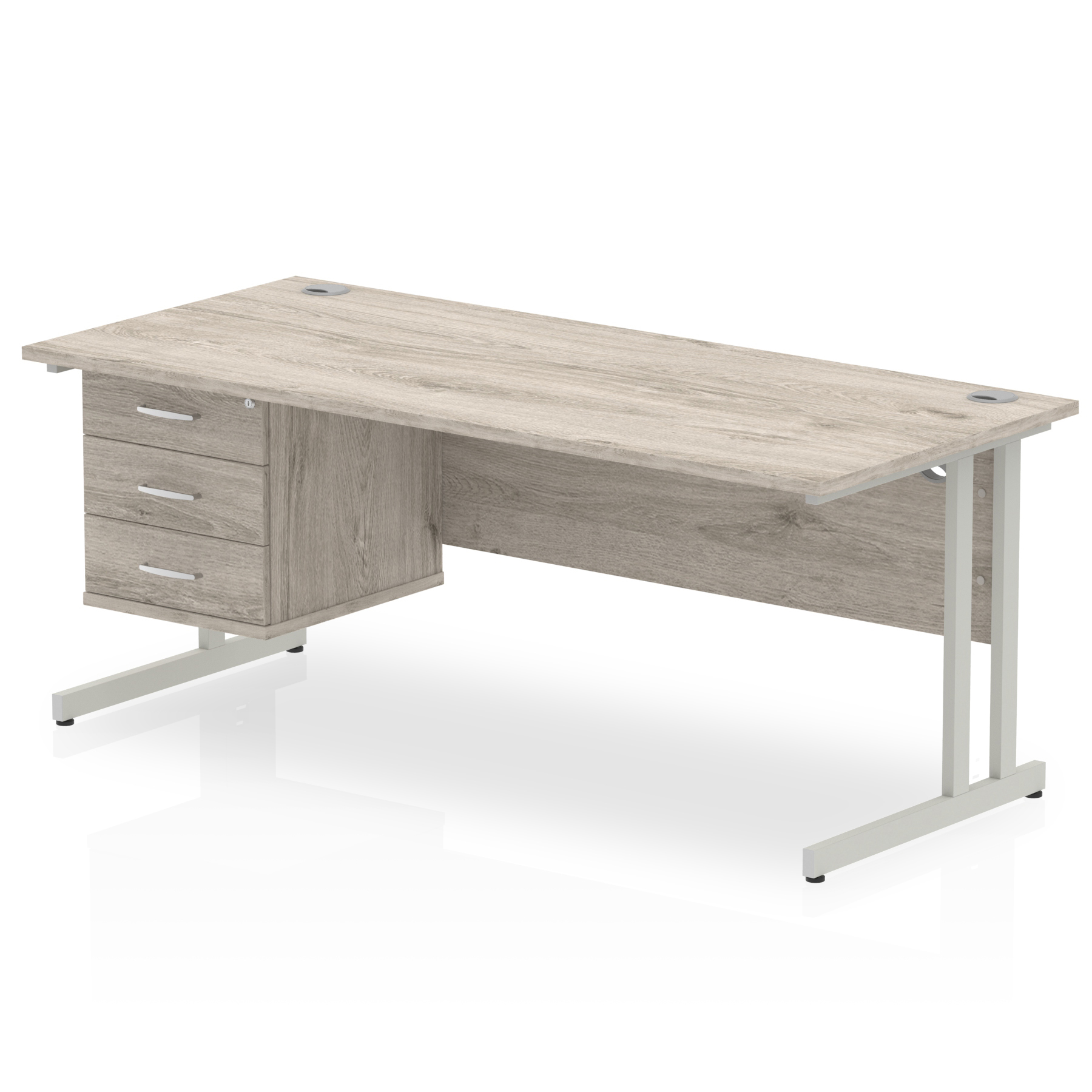 Grey Oak / Silver Frame