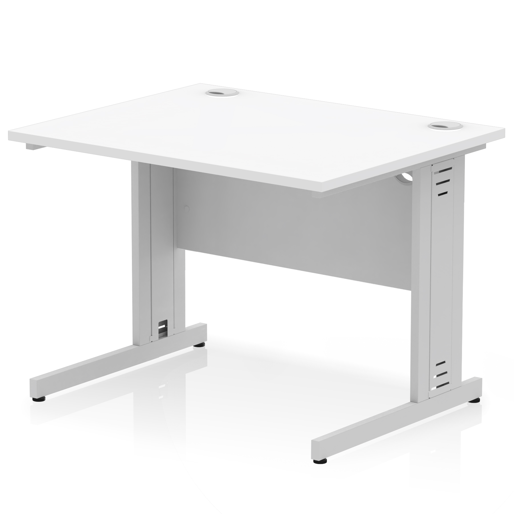 White / Silver Frame