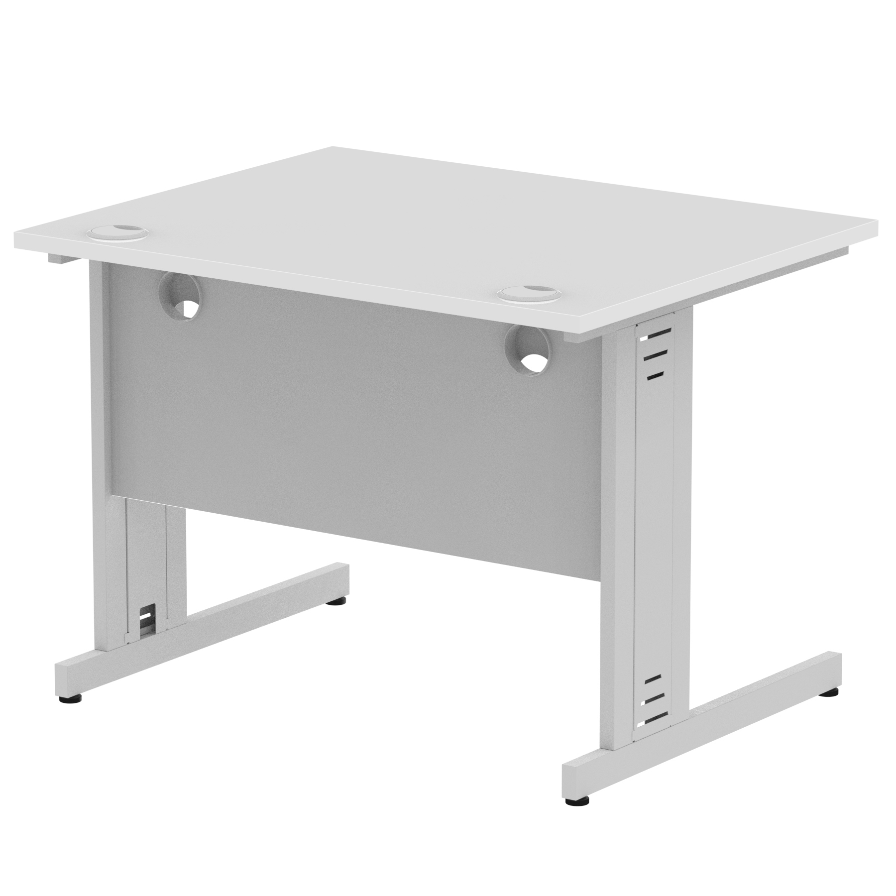 White / Silver Frame