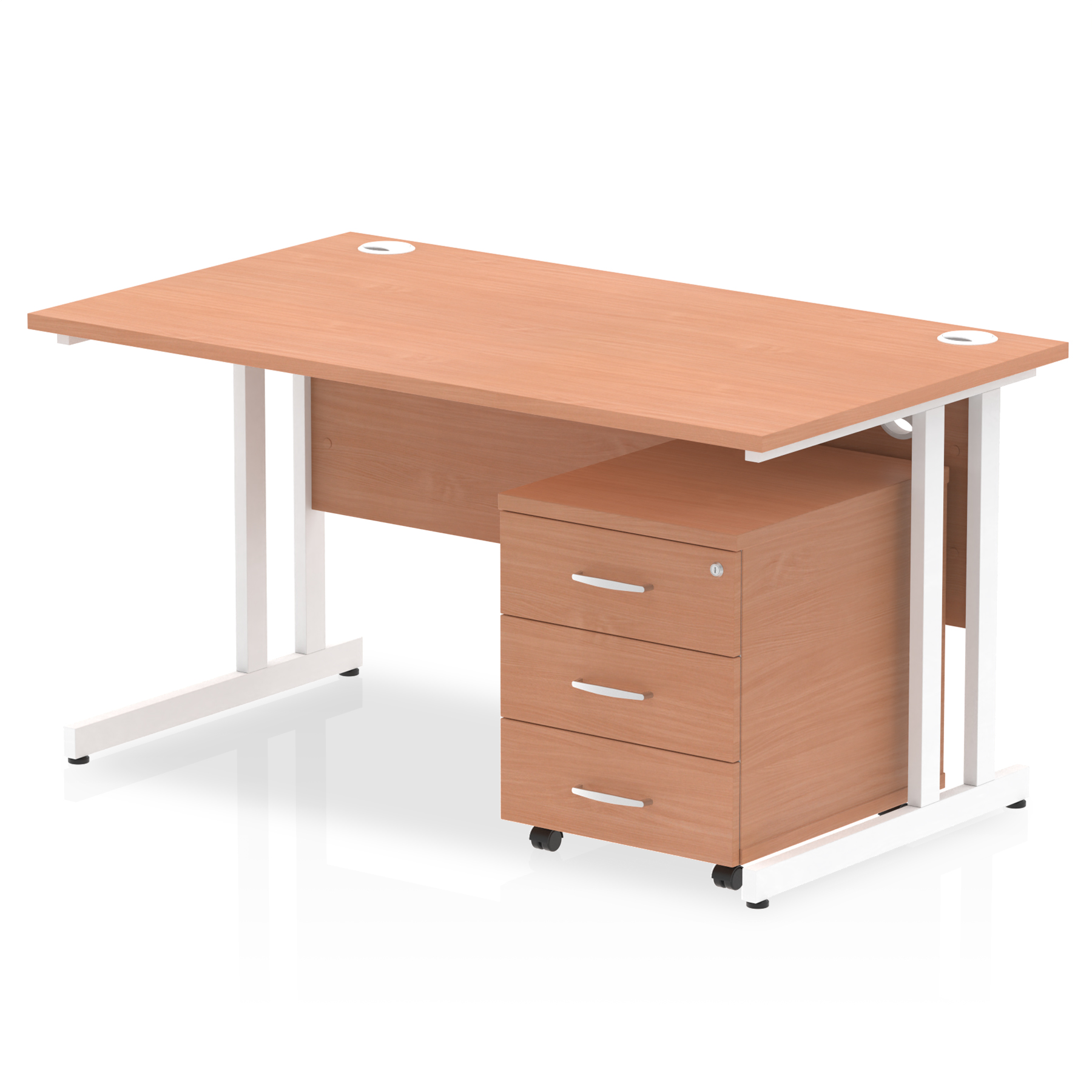 Beech / White Frame