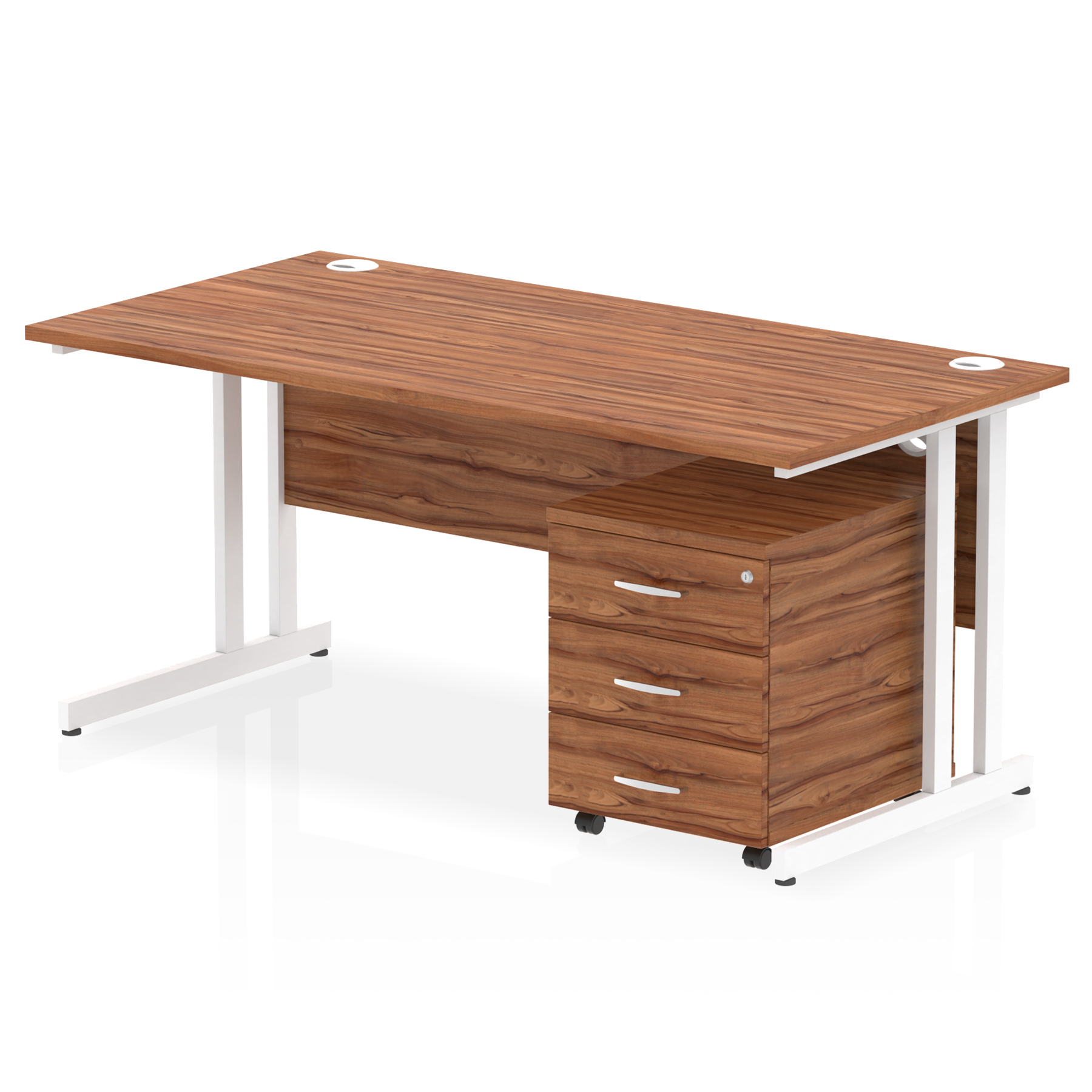 Walnut / White Frame