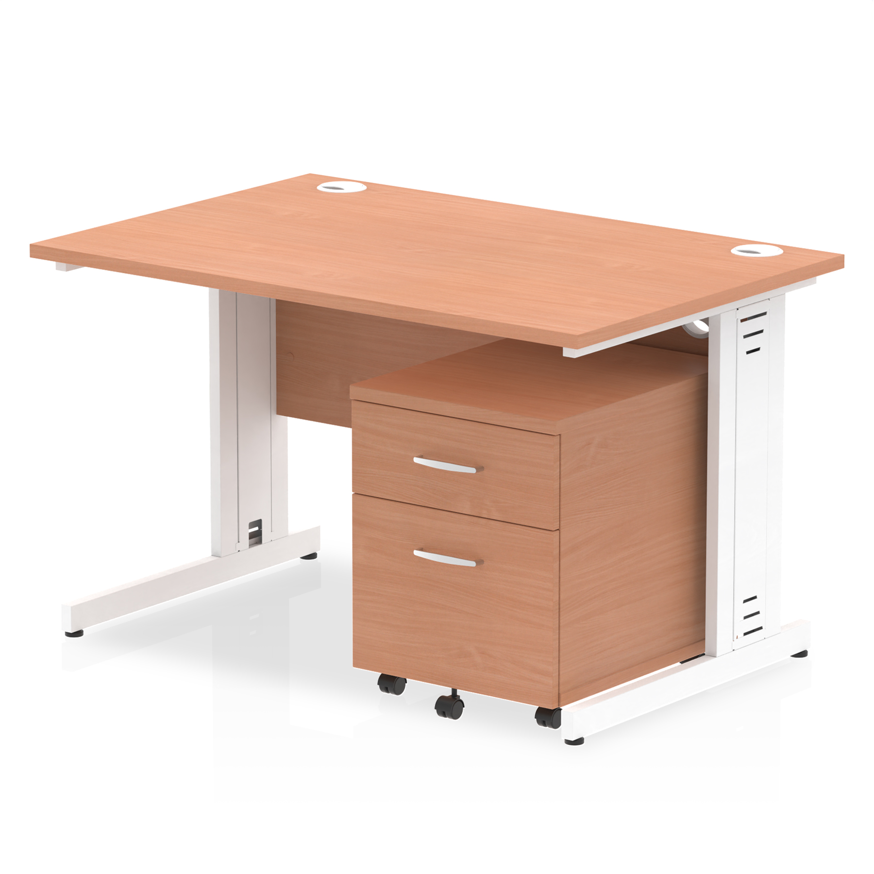 Beech / White Frame
