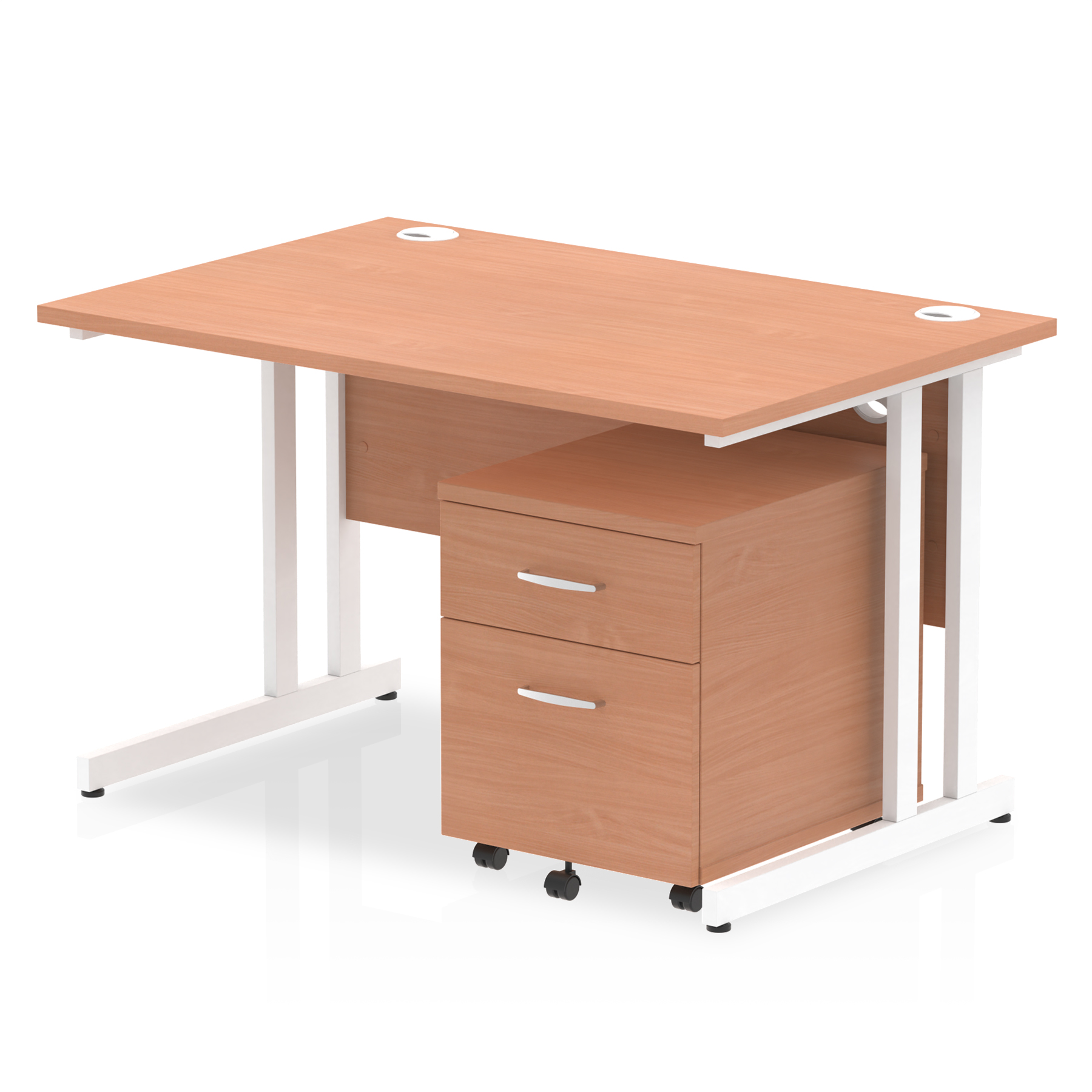 Beech / White Frame