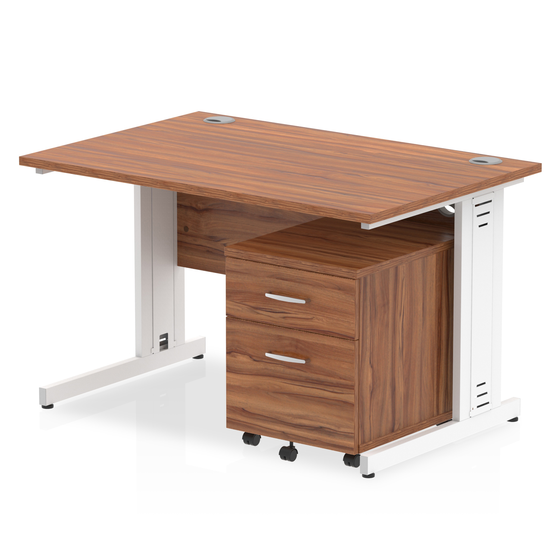 Walnut / White Frame