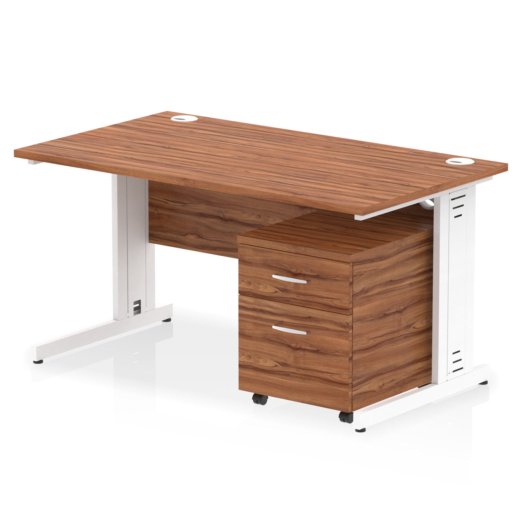 Walnut / White Frame